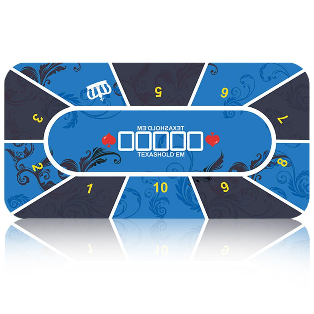 Tapete de Póker, Tapete Neopreno Juego Texas Holdem Verde, Cartas Poker Profesional, Tapete Cartas de Poker Juego Verde(120 * 60 cm)