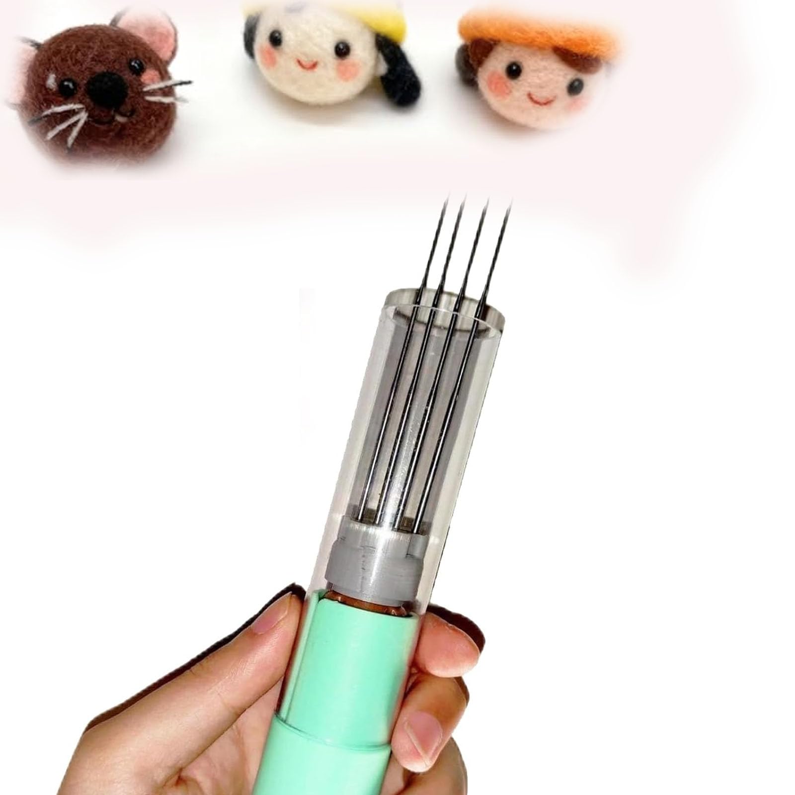 Electric Felting Needle Machine, Handheld Felt Punching Machine, Adjustable Speed, 1-7 Needles, Easy Needle Change, for Quick Felting, DIY Wool Painting and Felted Craft Work
