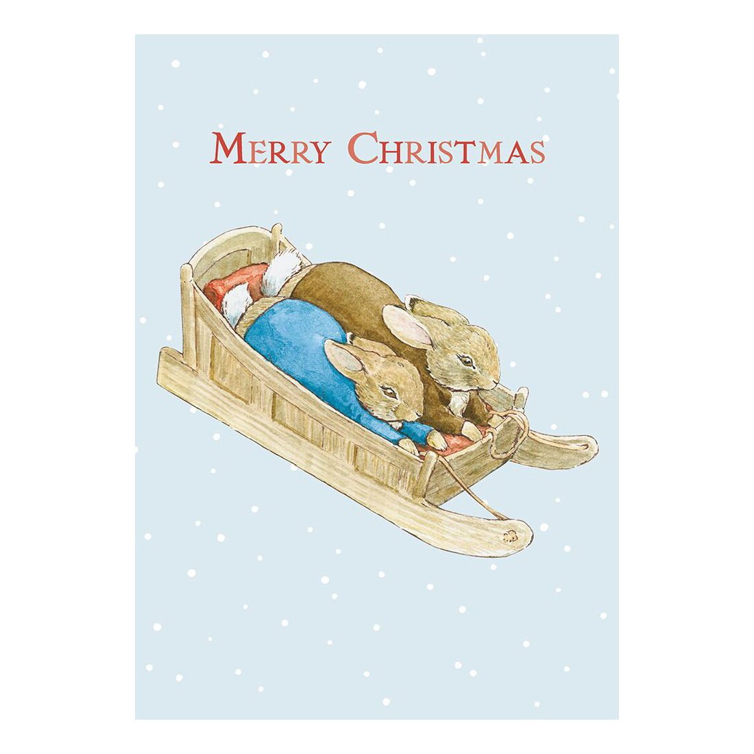 Peter Rabbit & Benjamin Bunny Sleigh Christmas Card