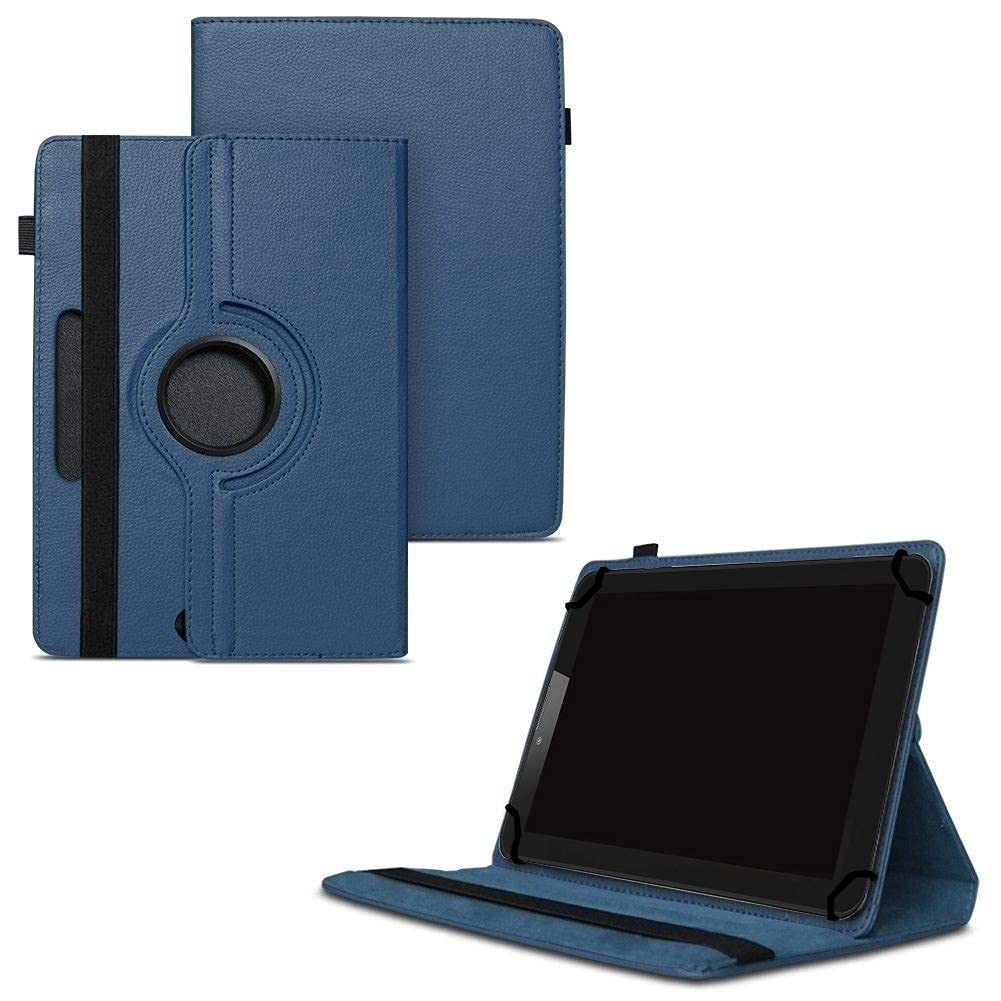 HITFIT 360 Degree Universal Leather Rotate Flip Cover for Huawei MediaPad 10 Link Plus (10.1 Inch) - (Blue)