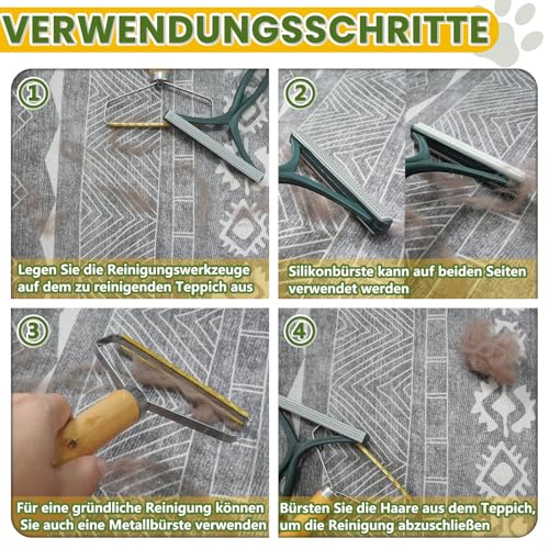 Birllaid Fusselrasierer Tierhaarentferner 2er Pack Tragbarer Fusselentferner Katzenhaarentferner Fusselbürste Kleiderbürste für Sweater Woven Coat, Teppich, tierhaar,Strick