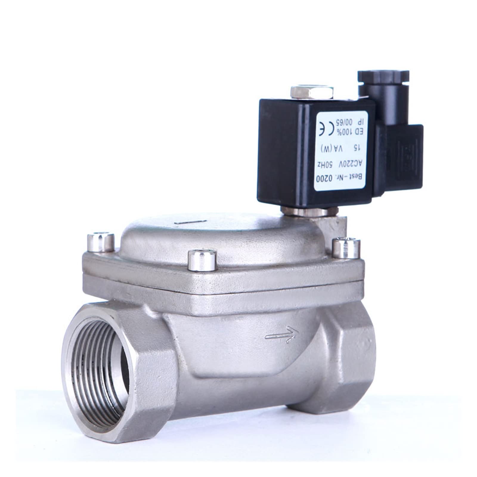 Électrovanne haute pression en acier inoxydable de grade supérieur filetée 1-1/4