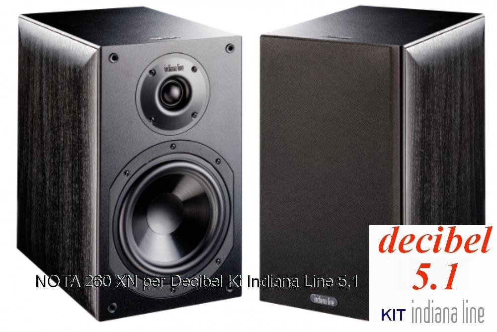 Indiana Line NOTA Decibel kit completo Home Cinema 5.1 con cavi OFC di qualità