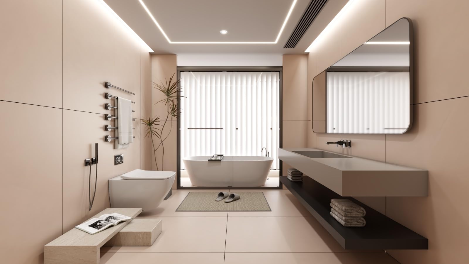 56"-60" Wx72 H Semi-Frameless Double Sliding Shower Door, Bypass Shower Door, 1/4" (6mm) Thick SGCC Tempered Glass Door with Explosion-Proof Film for Bathroom,60" L x 72" W x 2.75" H (Black)