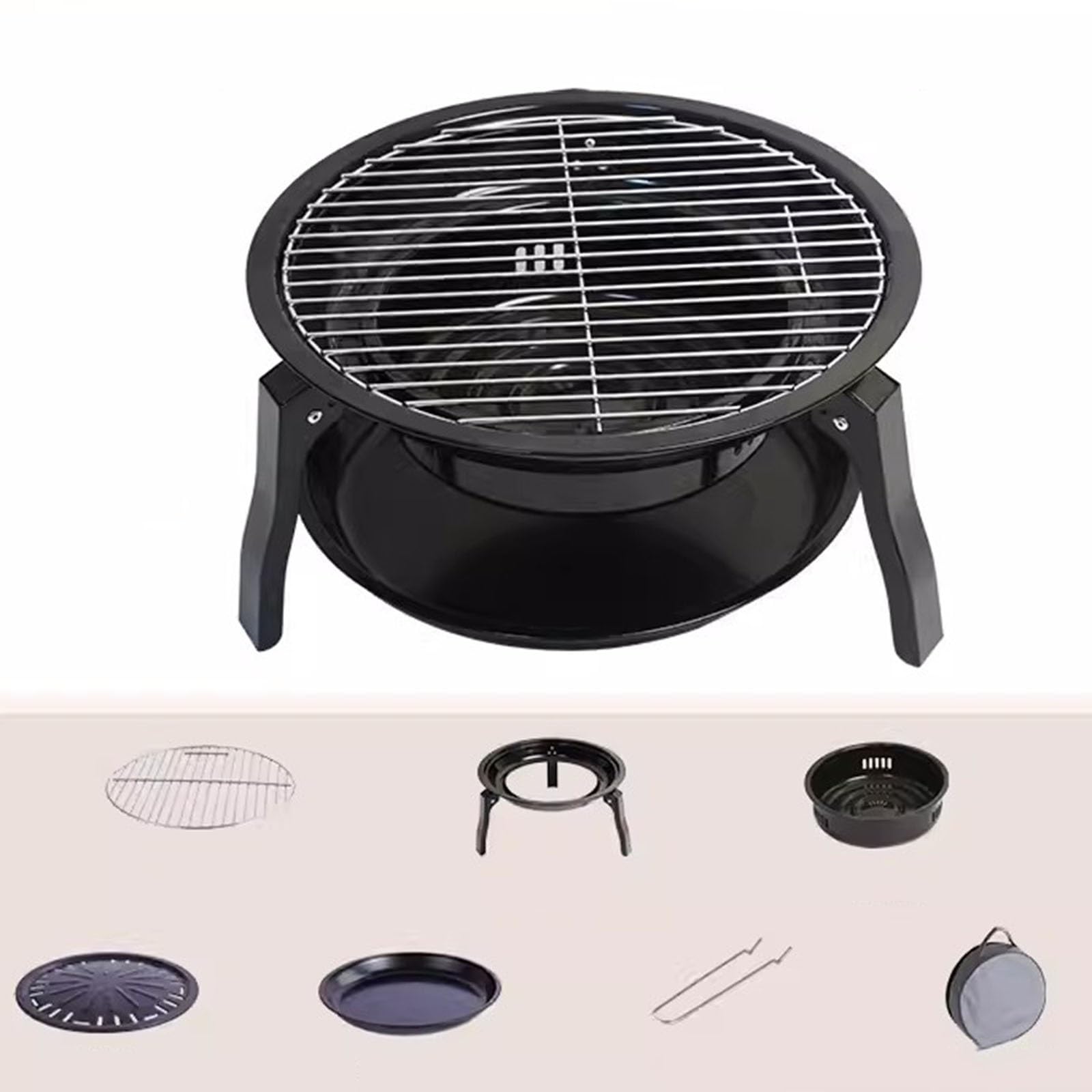 Shangguanyun456 One Color Outdoor Barbecue Grill Outdoor Barbecue Stove Portable Camping Home Courtyard Folding Frame Surrounding Tea Cooking