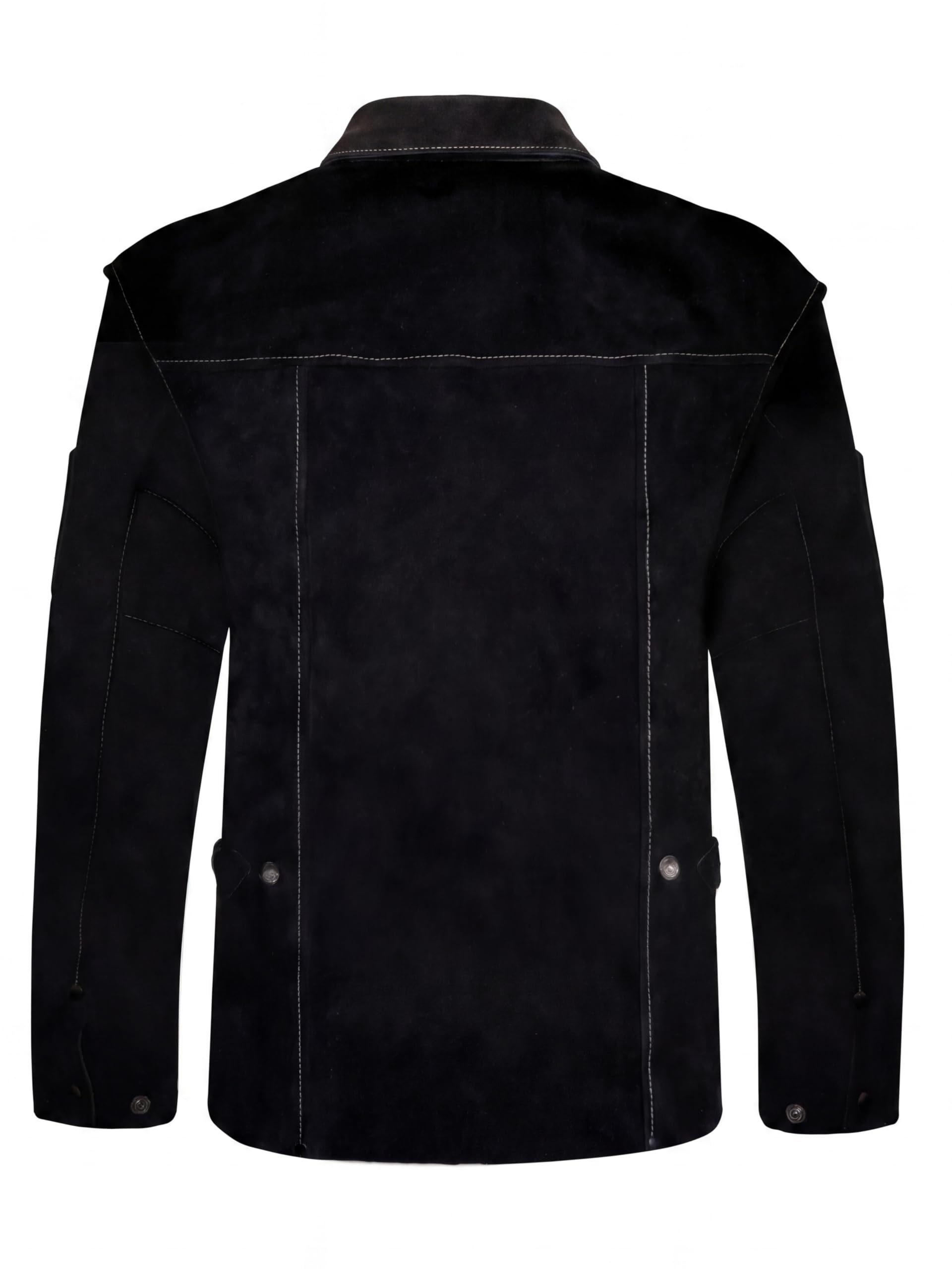 Chaqueta de soldadura de cuero,Abrigo de seguridad resistente,Resistente al calor y a las llamas