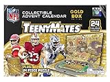 TeenyMates NFL Exclusive Advent Calendar (24 Figures + 24 Piece Puzzle) Superstars Included