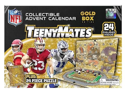 TeenyMates NFL Exclusive Advent Calendar (24 Figures + 24 Piece Puzzle) Superstars Included
