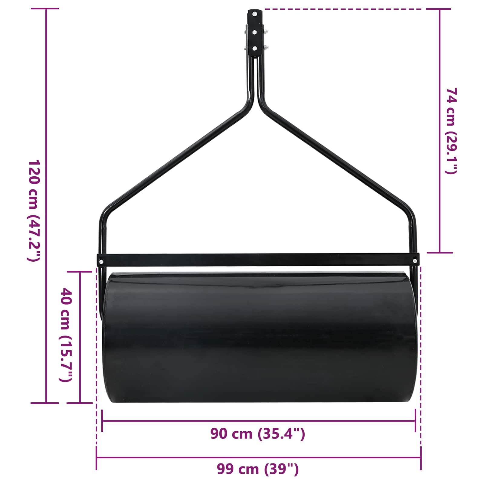 vidaXL Walec do trawnika 120 x 99 cm 110 L Żelazo