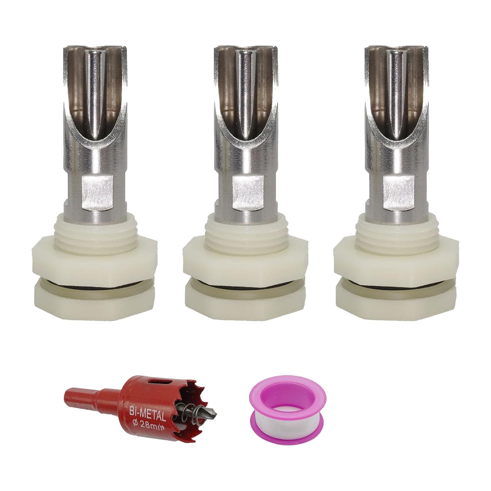 Automatic Pigs Nipple Waterer 5Pcs Set Stainless Steel Drinker Accessory for Pigs and Goats Connectors Included Automatic Waterer