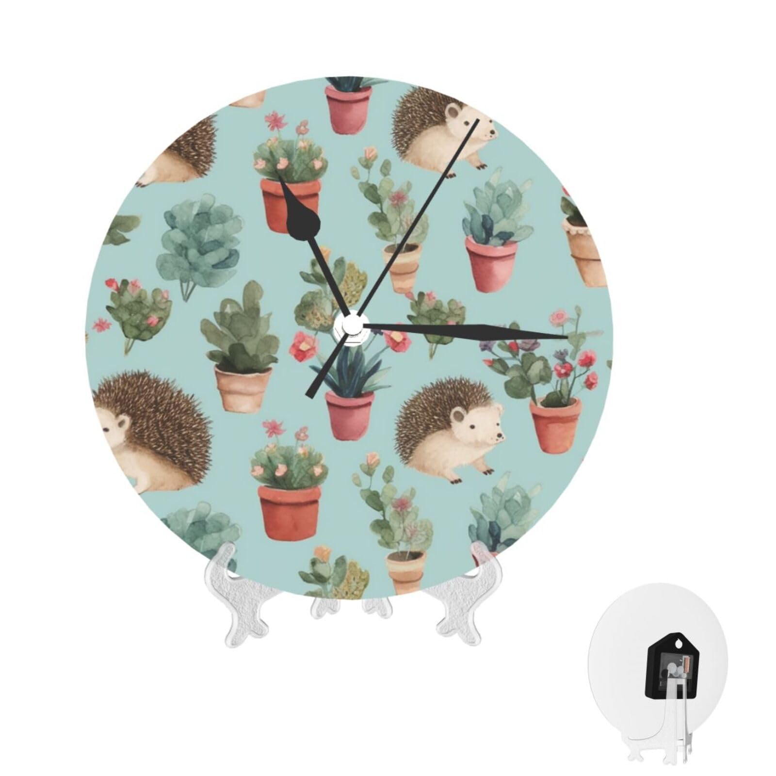 Horloge murale moderne pot de fleurs silencieuse pour supprimer les bruits de tic-tac