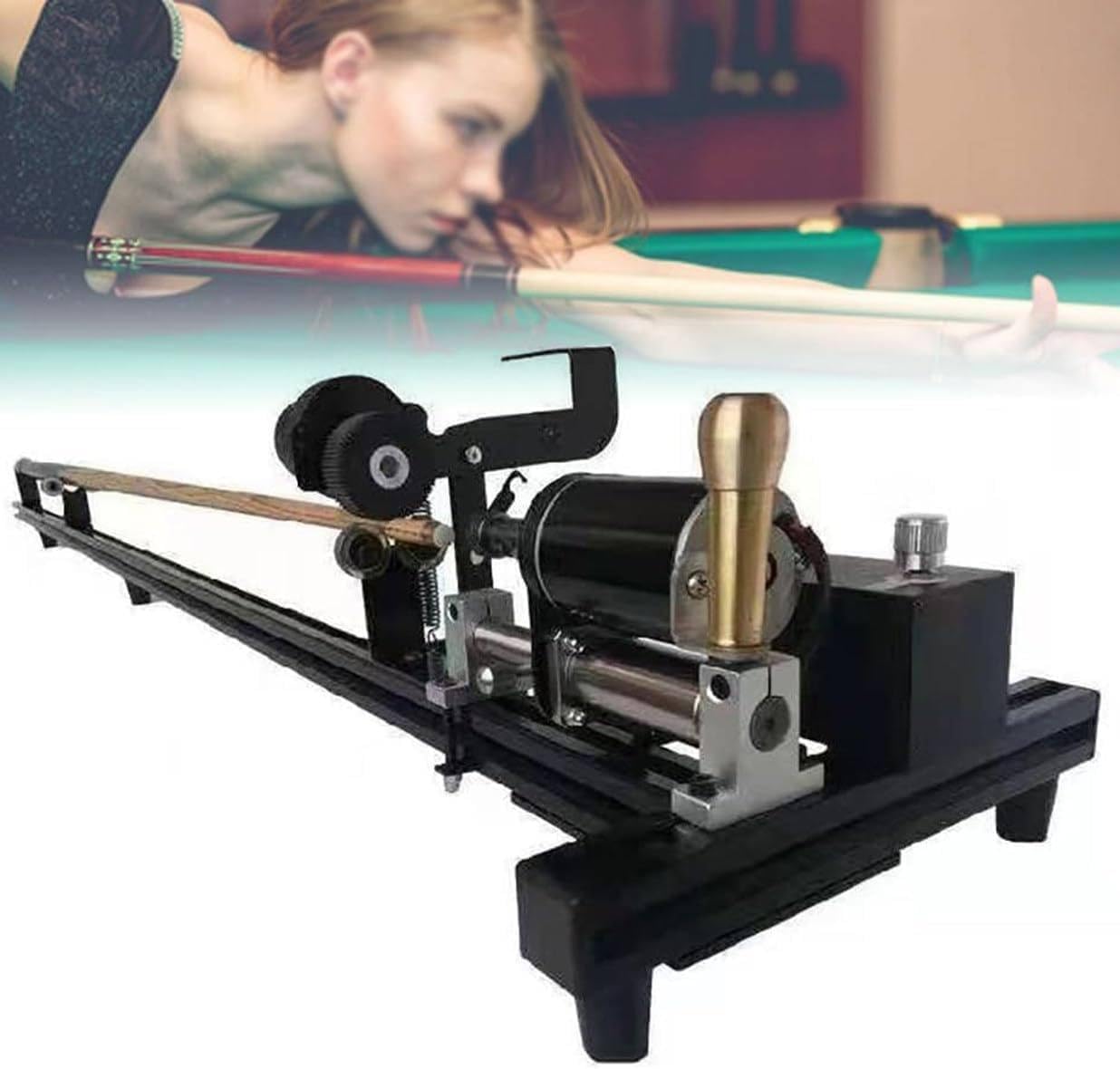 Table Cue Repairer,Cue Shaft Cleaning & Maintenance,7 in 1 Pool Table Cue Tip Tool,Pool Cue Straightening,Grinding and Polishing Repair Machine,Used for Pool Cue Tip Clip Repair