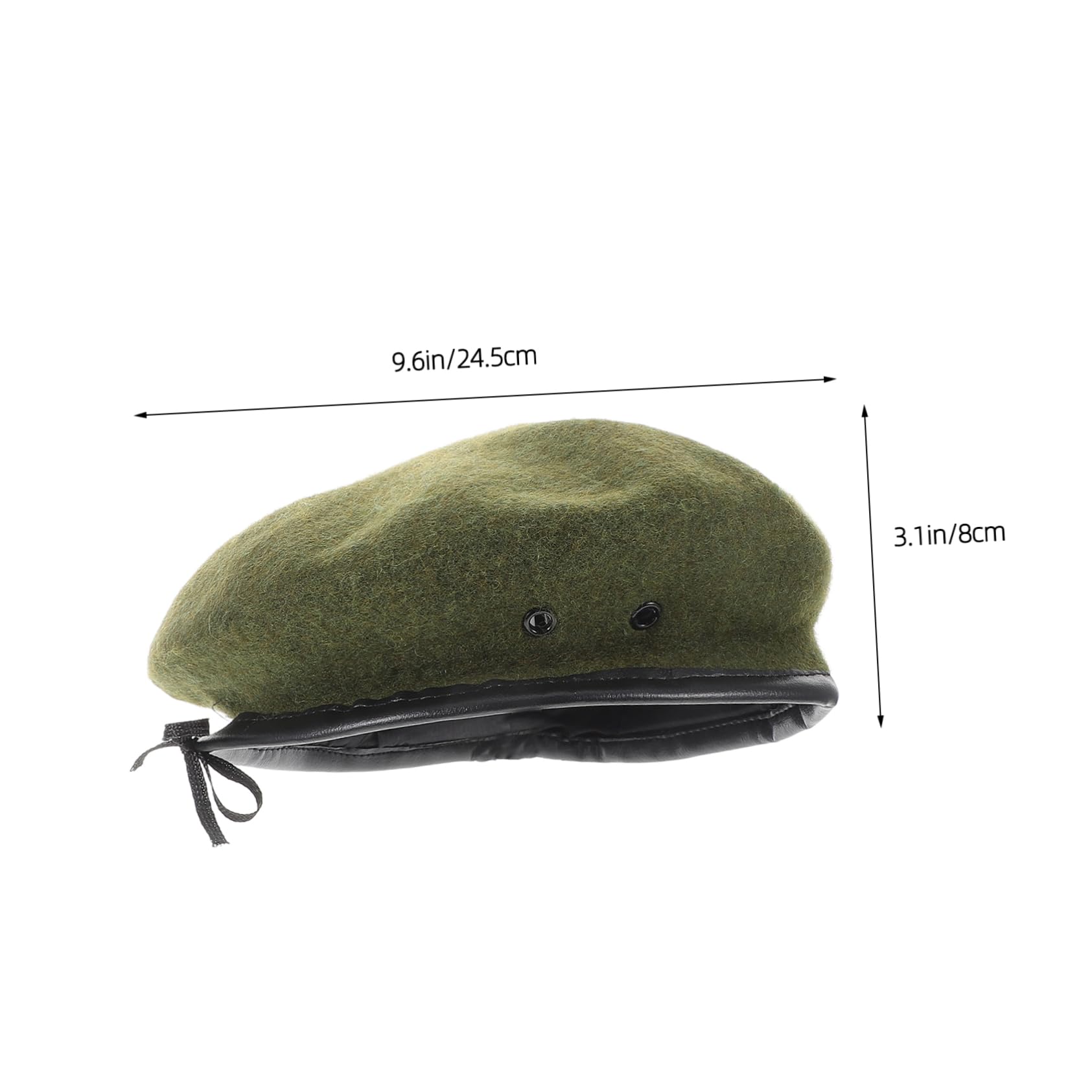 Ipetboom Retro Beret Hat Ladies Men's Warm Woolen Berets Classic French Style Vintage Cap for Cold Weather Olive Green