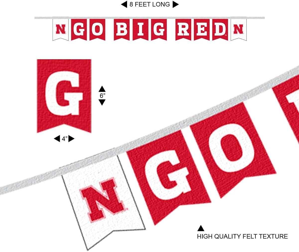 Nebraska Cornhuskers Banner String Pennant Flags - Image 5