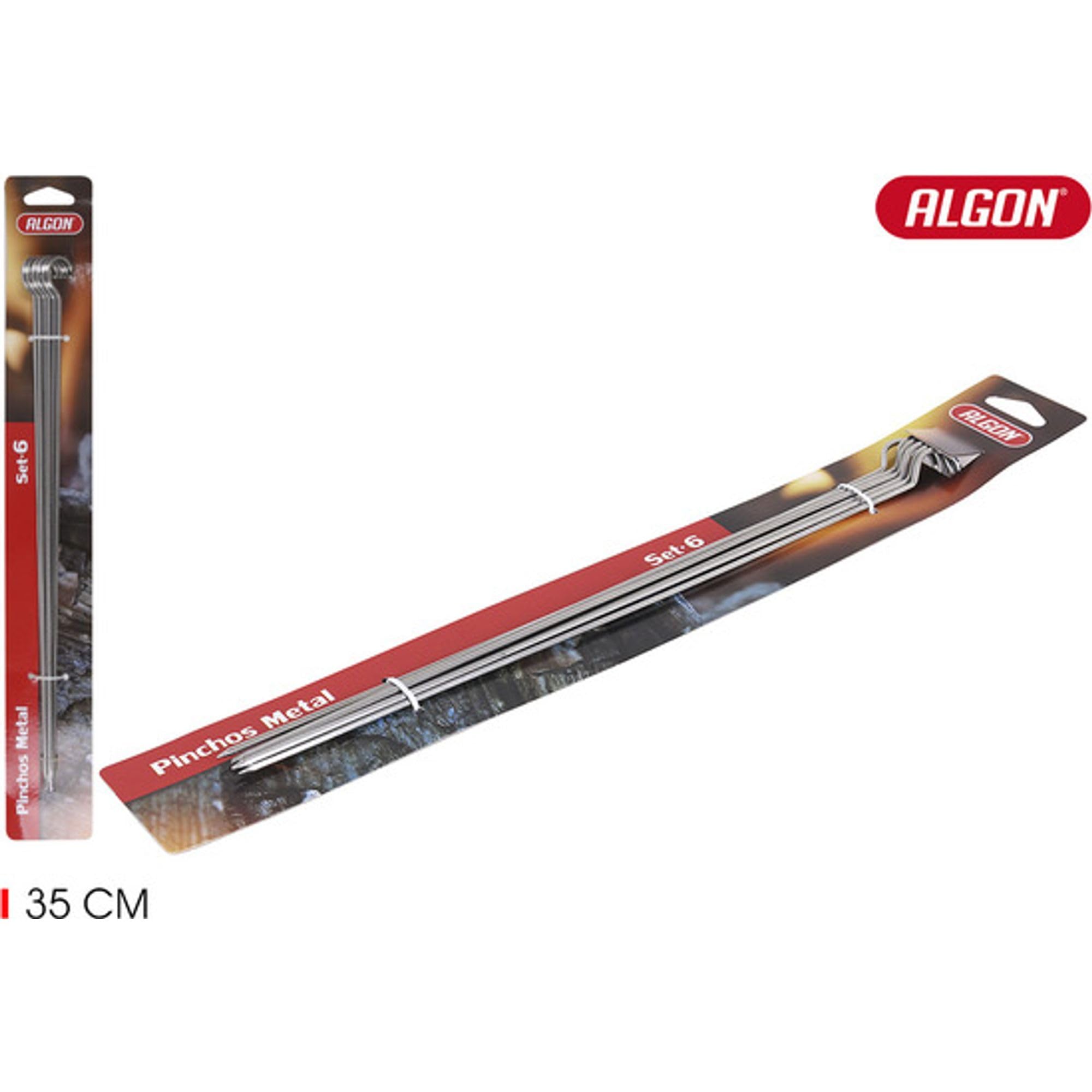 ALGON | 144 spiedini in metallo per spiedini in acciaio inox riutilizzabili - spiedini in metallo resistenti e antiaderenti, ideali per barbecue, griglia e cucina