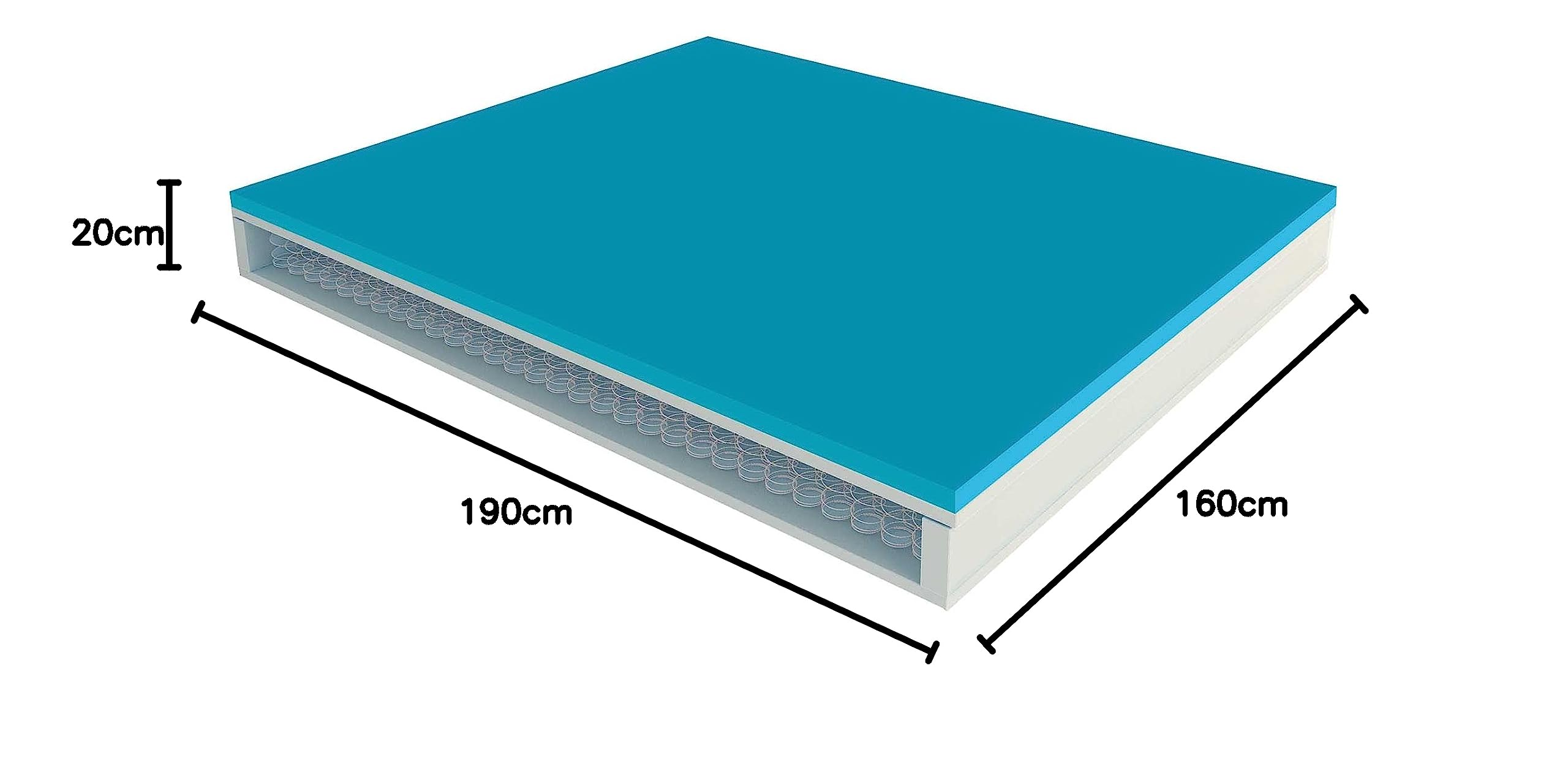 Baldiflex Emporio - Colchón De Muelles Ortopédico De 18 Cm De Altura
