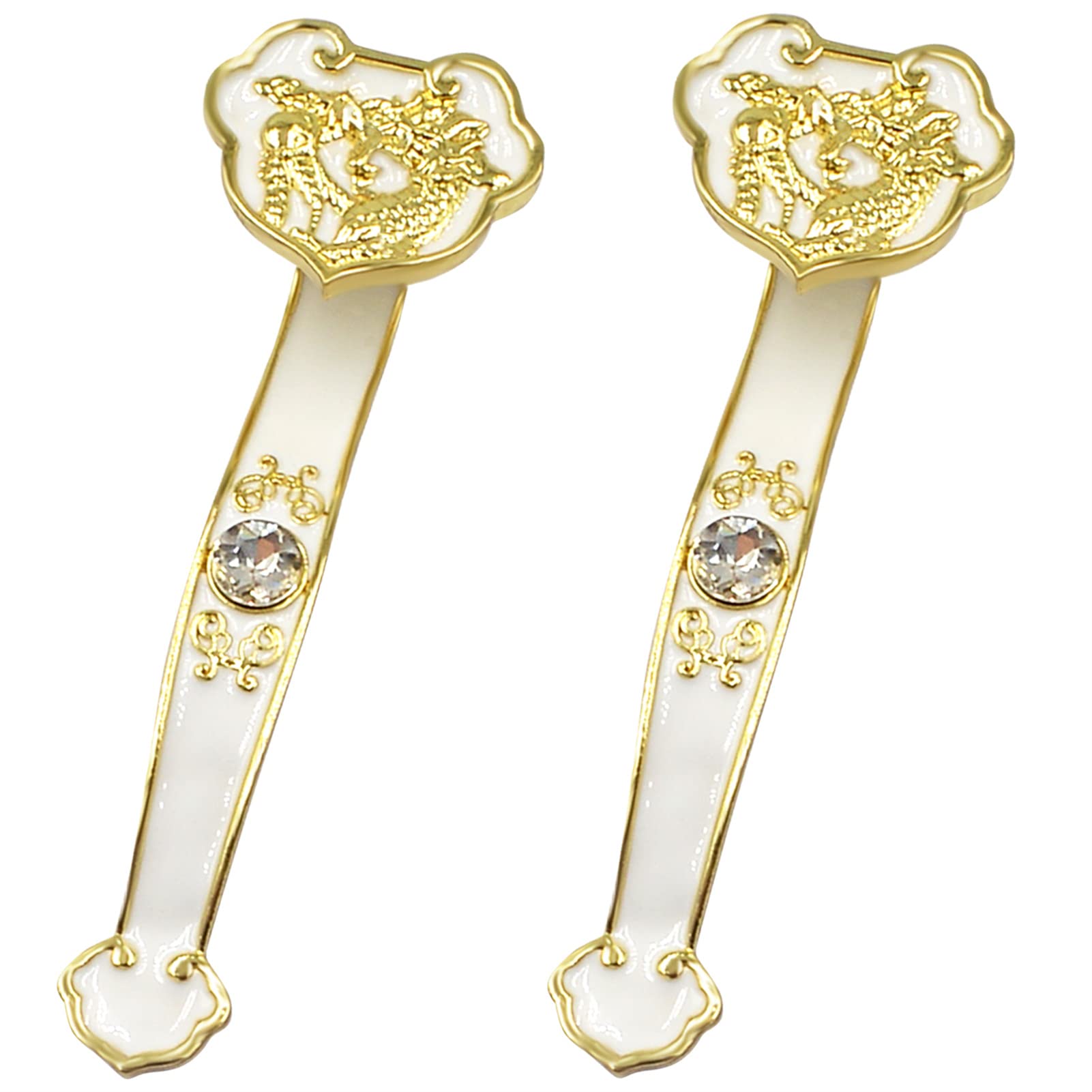 Ruyi de bon augure Feng Shui blanc lot de 2 idée cadeau pendaison de crémaillère