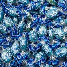 Blue Mints Individually Wrapped 2LB Menthol Flavored Breath Mints, Hard Shell with Soft Chewy Center