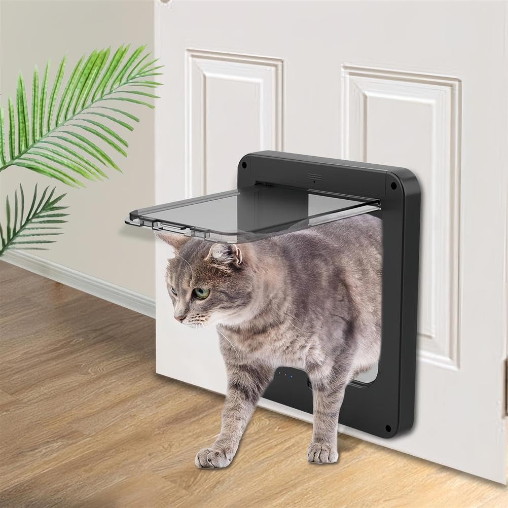 Porta per animali domestici con rilevamento RFID con design antivento e silenzioso, alimentato a batteria per un accesso sicuro agli animali domestici