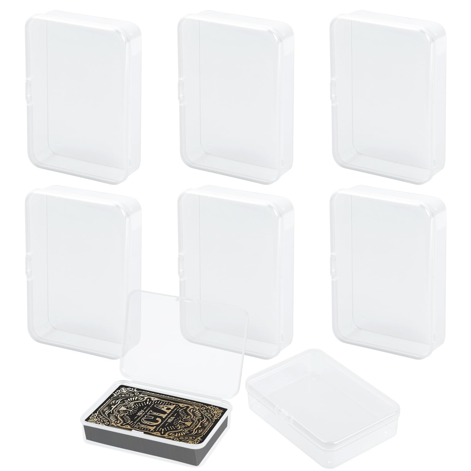 Duronge 8 pack Playing Card Boxes, Collectible Card Sleeves Storage Boxes, Small Storage Box For Beads Jewelry Crafts (10.5x7.6x2.5cm) - Image 3
