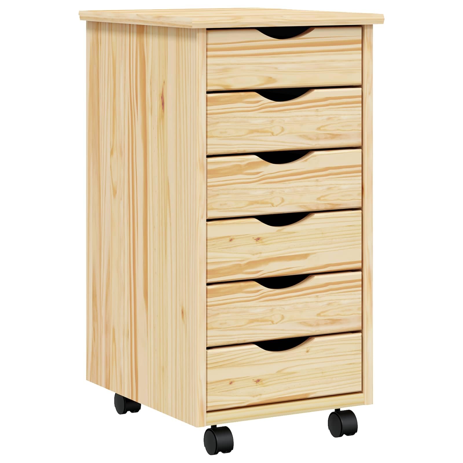 Armadietto Portadocumenti Mobile con Cassetti, Armadietto Portaoggetti per Ufficio su Ruote per Documenti, Libri, Articoli di Cancelleria, Ufficio (34×39×65,5 centimetri)