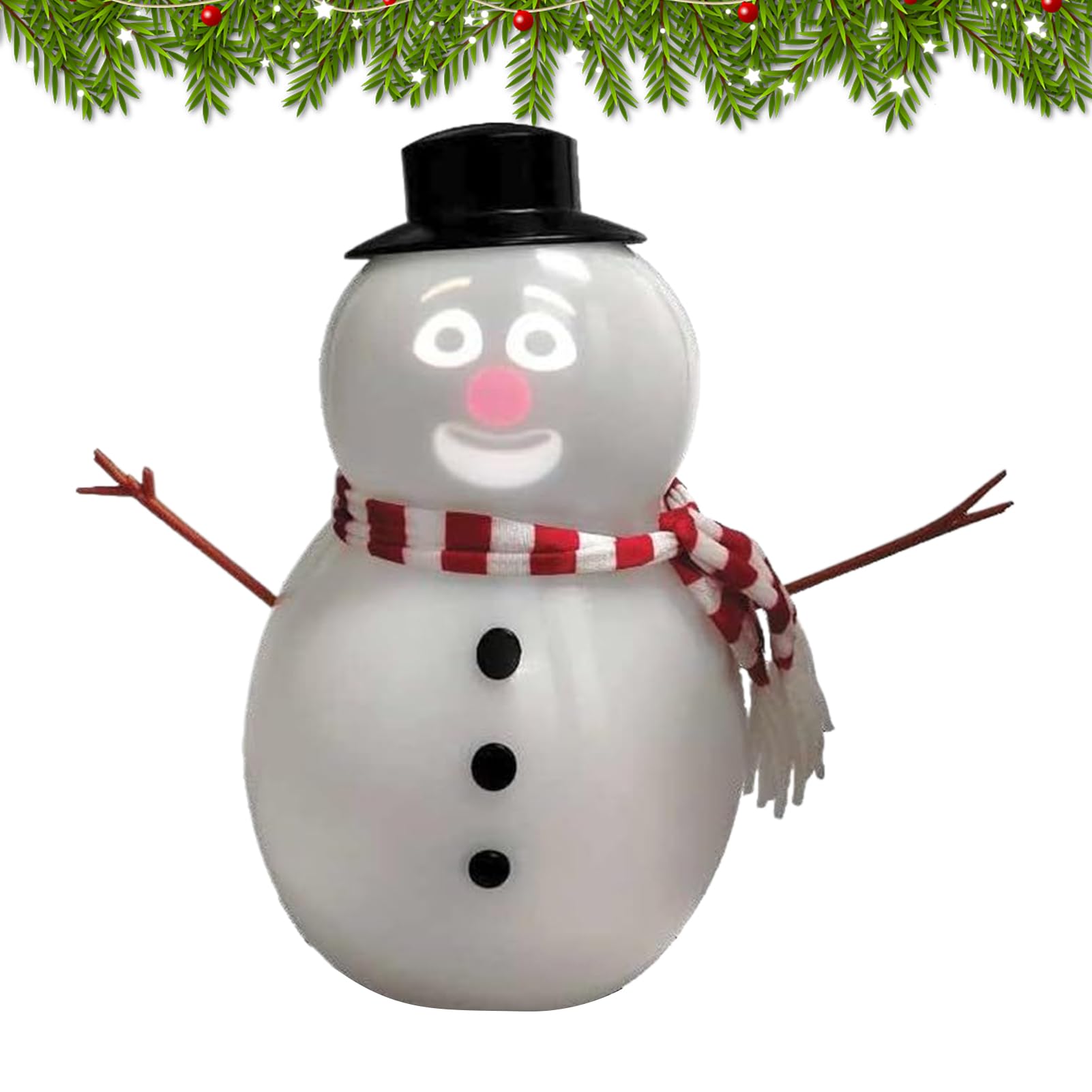 Talking Animated Blink Snowman | Built in Interactive Projector Talking Snowman | Singing and Dancing Santa & Elk with Speaker | Funny Animated Christmas Winking Snowmans Decor for Home