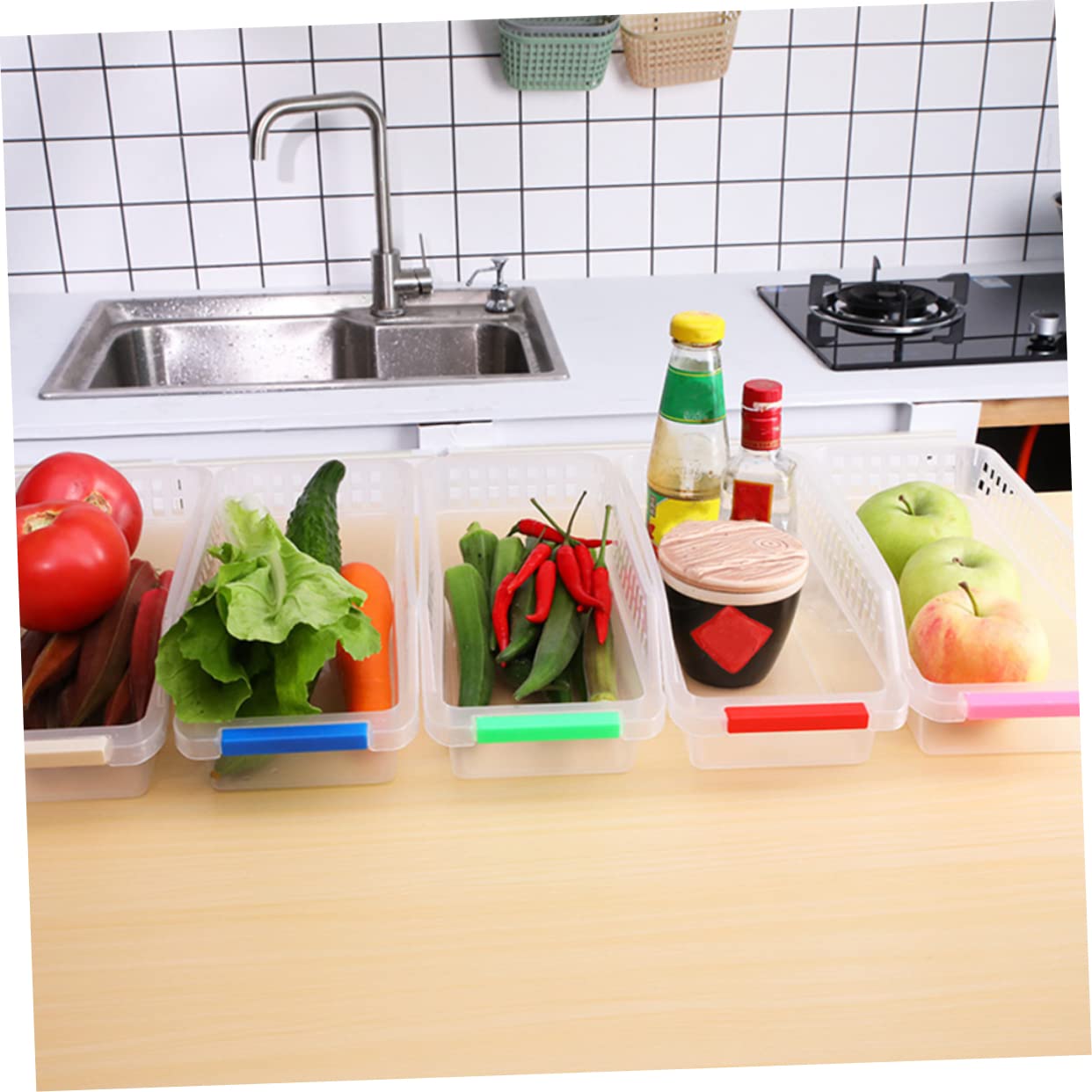 8 Aufbewahrungsboxen aus Kunststoff für Kühlschrank und Gefrierfach