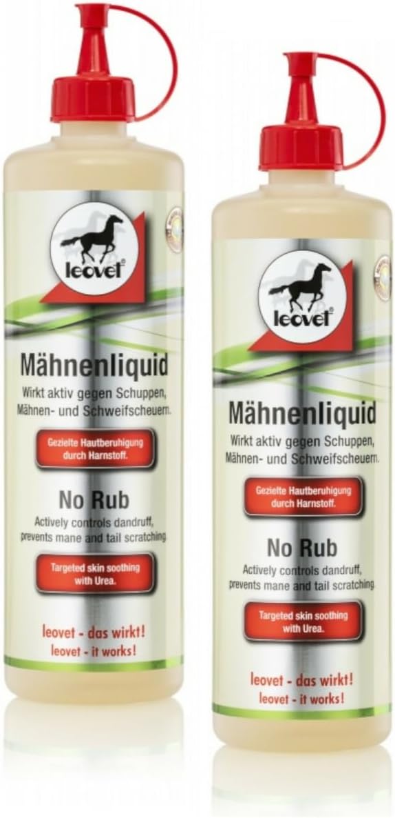 RL24 leovet – Mähnenflüssigkeit für Pferde | Haarwasser gegen Schuppen, Mähnen- und Schweifpeeling | Lotion macht Schuppen frei | Gegen Juckreiz | Pferdepflege | 2 x 500 ml (2er-Set) RL24 leovet – Mähnenflüssigkeit für Pferde | Haarwasser gegen Schuppen, Mähnen- und Schweifpeeling | Lotion macht Schuppen frei | Gegen Juckreiz | Pferdepflege | 2 x 500 ml (2er-Set)