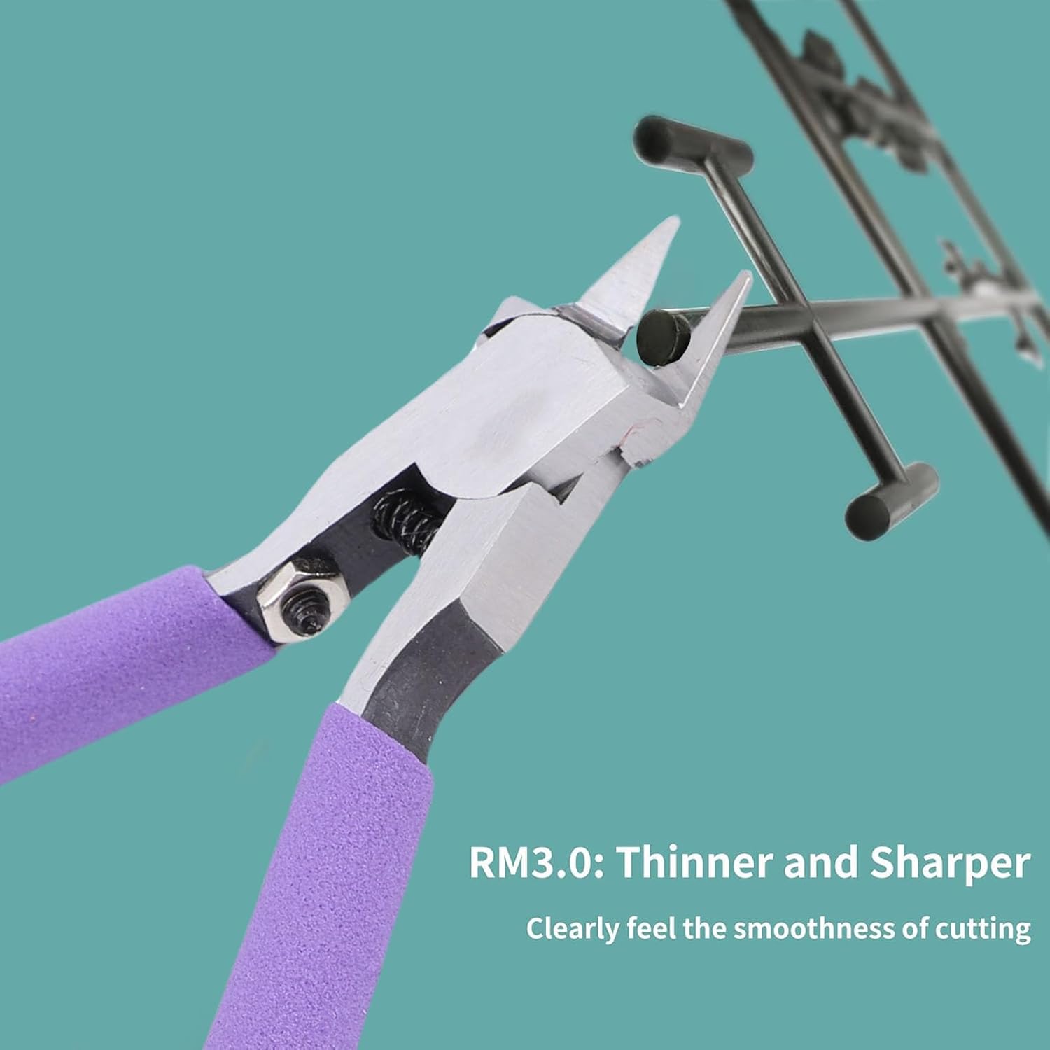 5 Inch Model Nipper, Ultra Thin Single Design for Gundam Model Repairing with Anti Slip Handle, Ergonomic Comfort and Limit Rod Protection