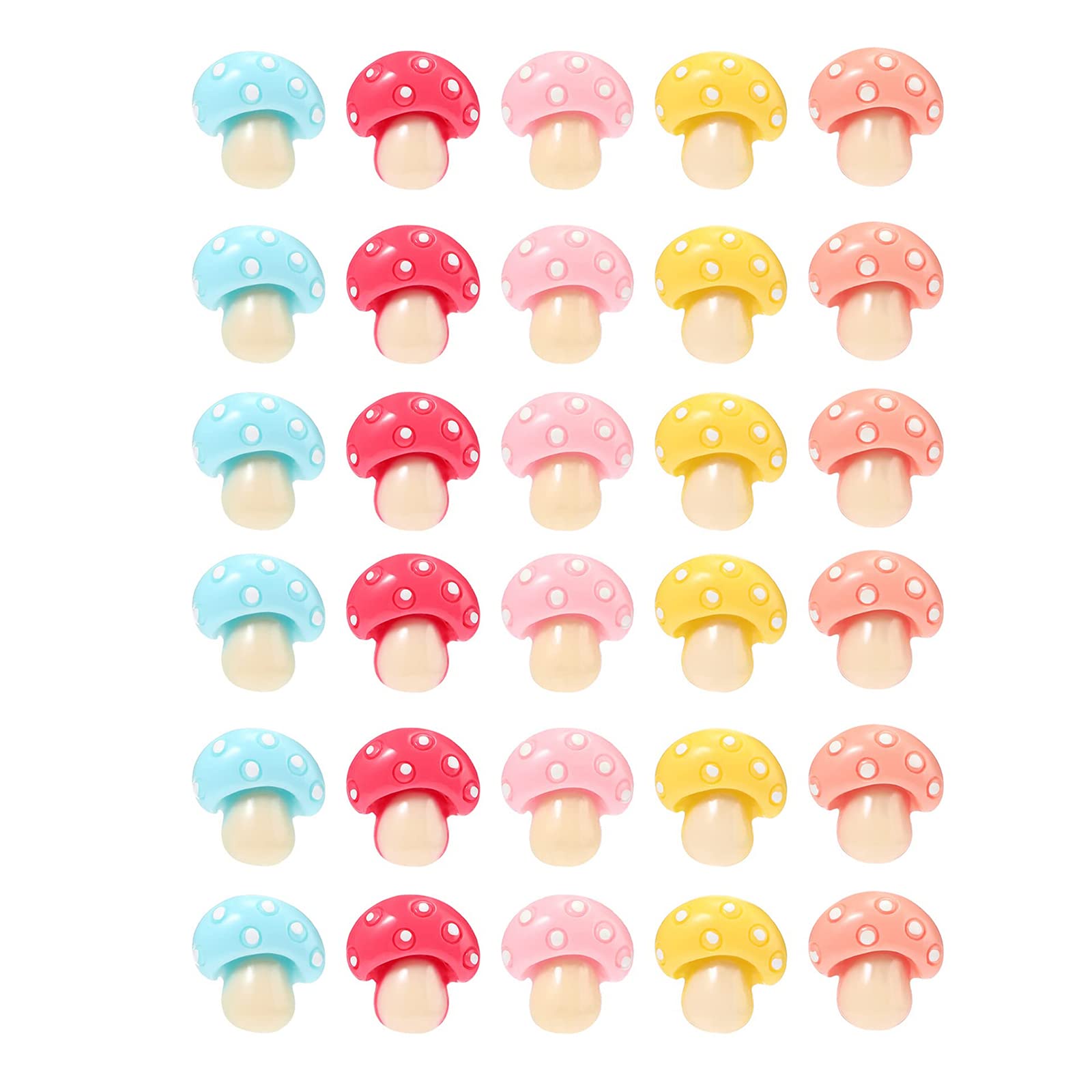 30 × Mushroom Push Pins Mushroom Thumb Tacks Decorative Cork Board Tacks for Bulletin Board, Photos Wall Maps Push Pins for Cork