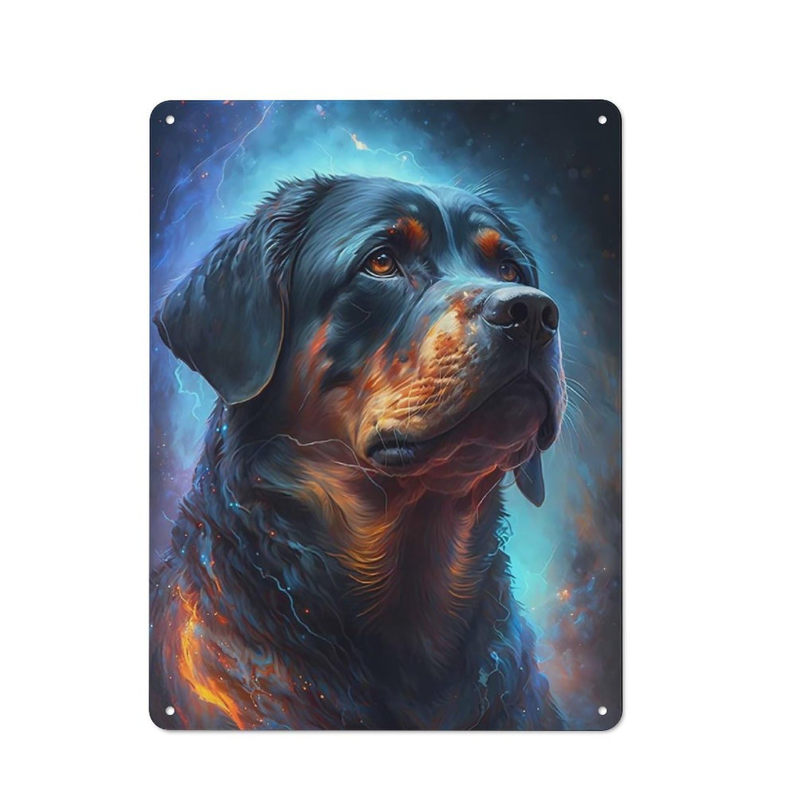 Junmoney Rottweiler Dog Vintage Cafe Metal Sign 40X30cm Featuring Bistro Wall Plaque For Tea Room, Shop Wall Or Breakfast Area