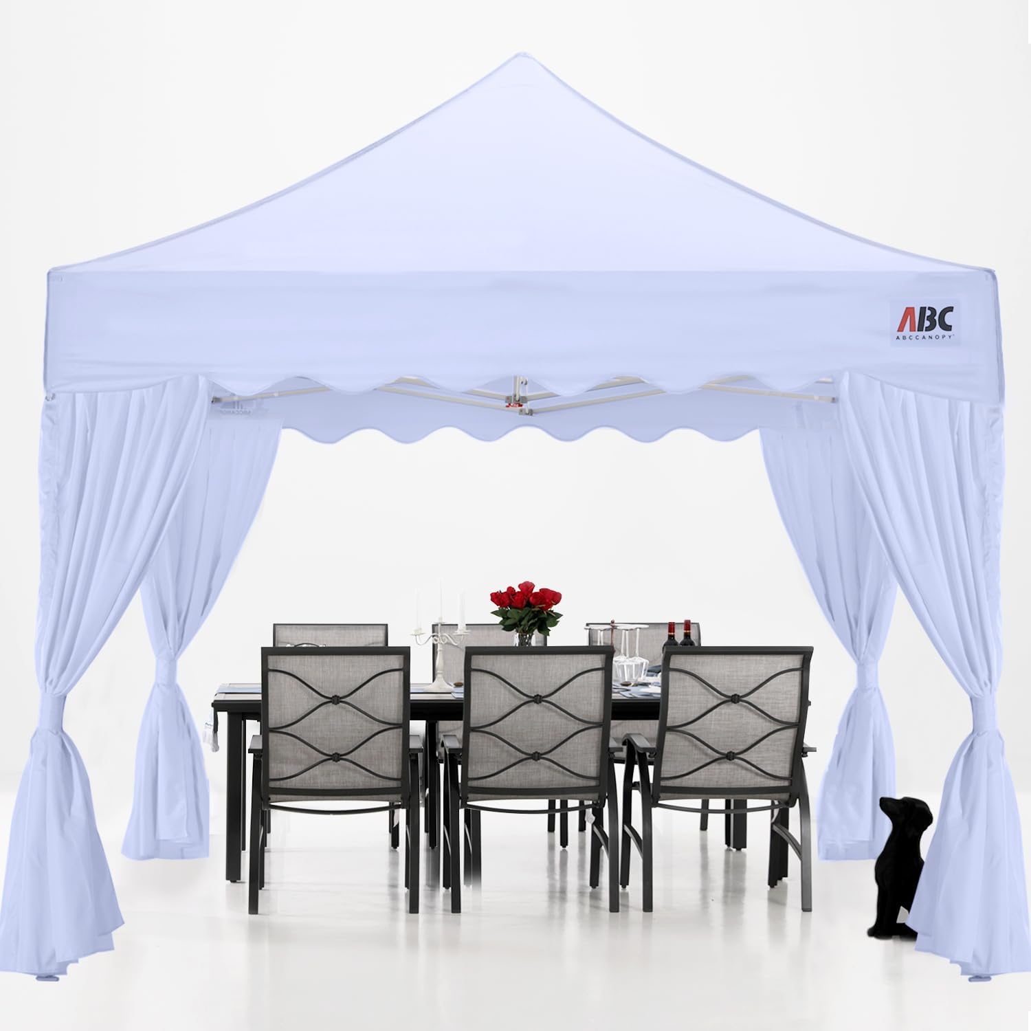 ABCCANOPY Patio Pop Up Canopy Tent with Curtain 10x20 Event-Series (White)