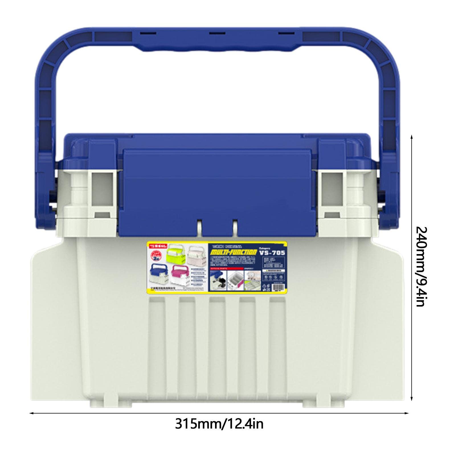 Boîte de pêche - Tackle Storage Box Organizer Boîtes à poissons | Boîte pour accessoires de pêche portable, épaissie, sans perçage, organisation des engins de pêche Jildouf