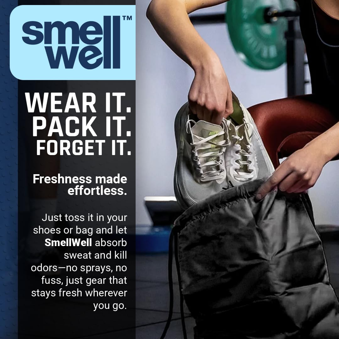 SmellWell by Midland - Torba odświeżająca do obuwia, odzieży i sprzętu Rozmiar XL 20 litrów (39x50 cm) - Freshener Bag XL Solid Black 6109