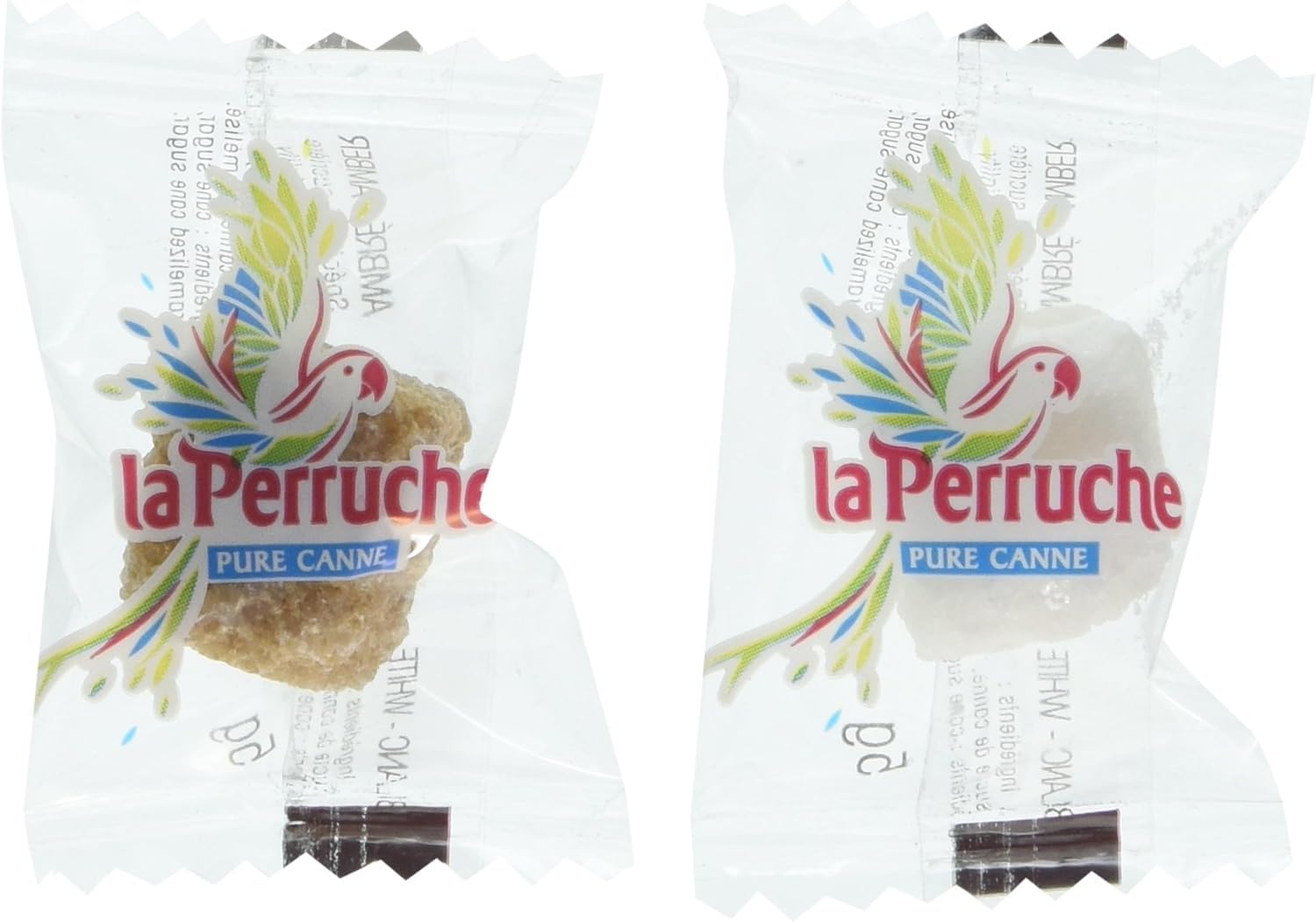 La Perruche | 500 morceaux de sucre blanc et roux emballés individuellement - 2,5 kg