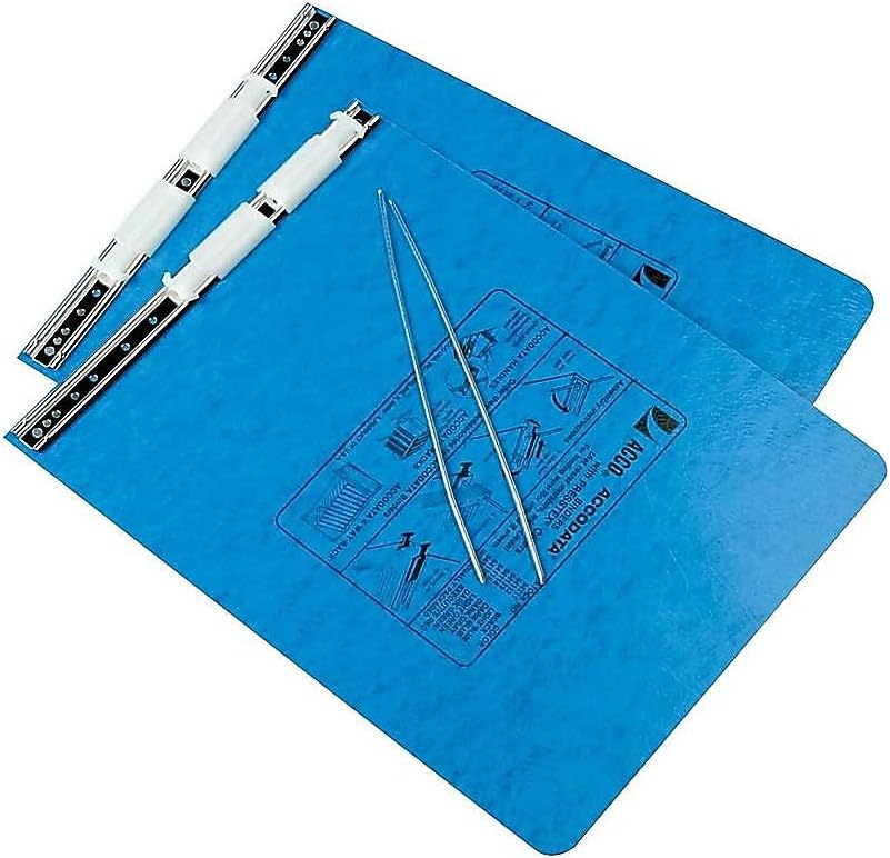 Acco 54112 Presstex Hanging Data Binder, 9-1/2 x 11, 6-Inch Cap, Light Blue, 1/EA