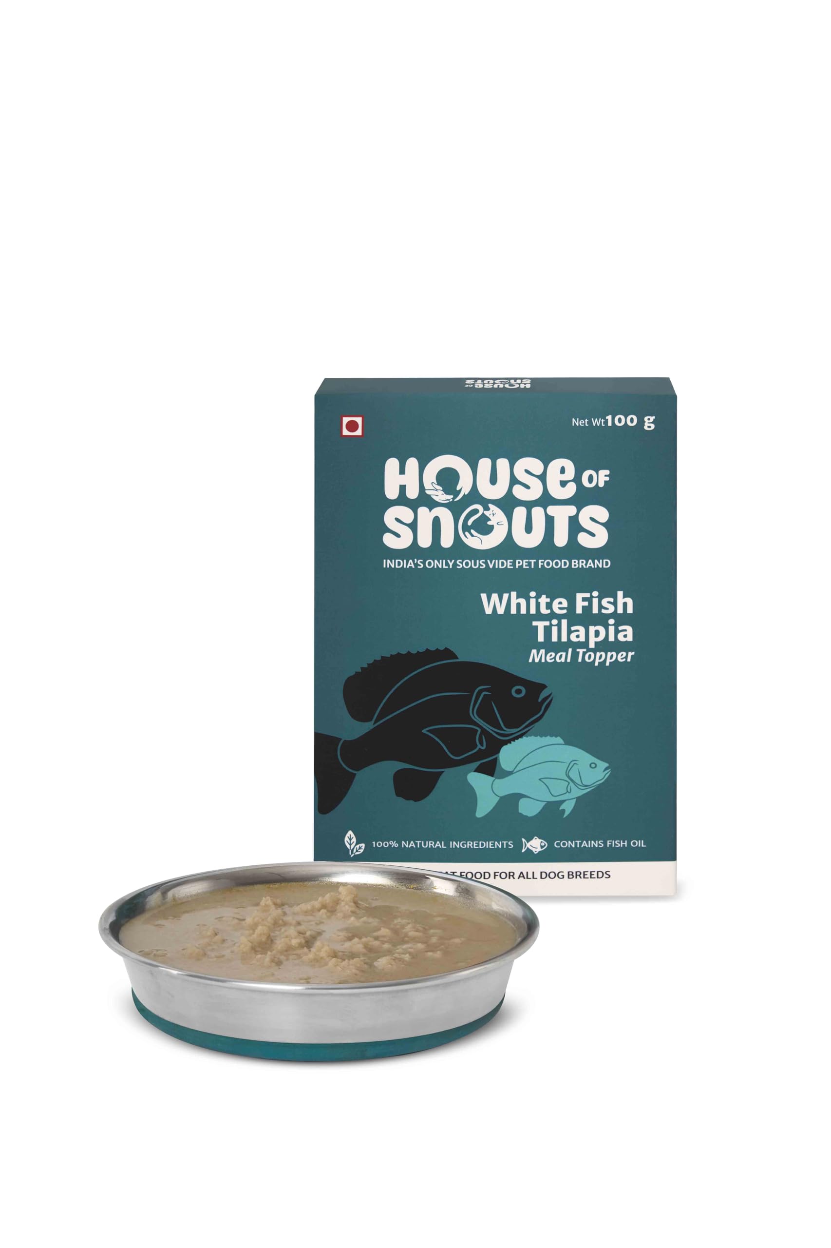 House of Snouts White Fish Tilapia Topper | Natural Protein-Rich Dog Food Topper | Omega-3 & Nutrient Packed | Grain-Free & Ready-to-Serve (Pack of 2) (150 Grams + 150 Grams) 2