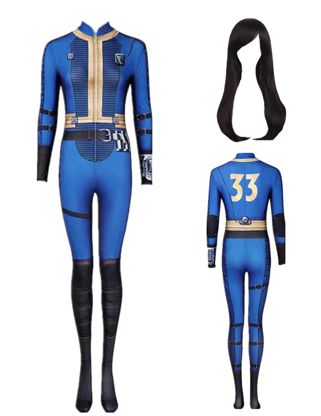 Costume de survivant de la bande dessinée pour femme Taille américaine Bleu