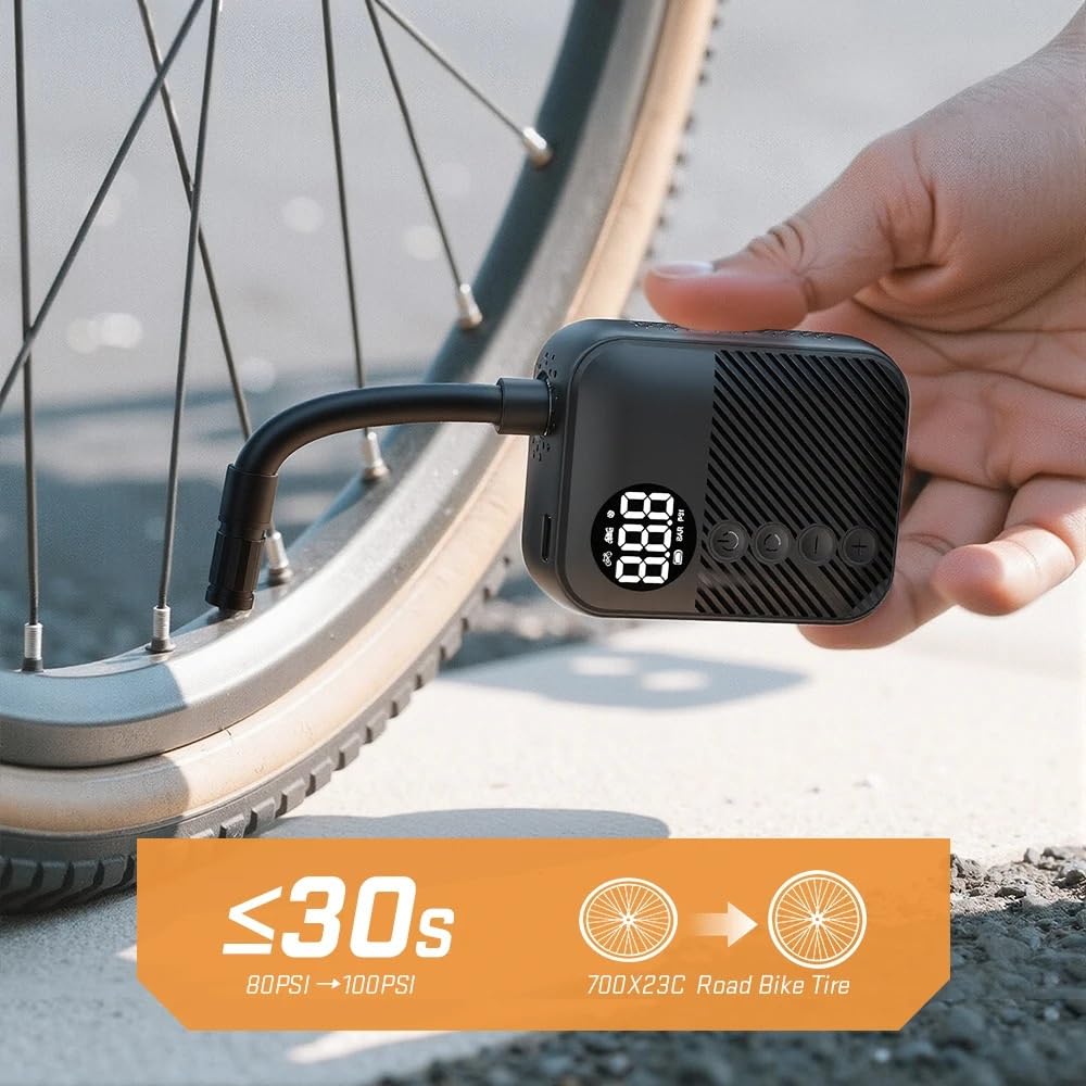 Pompa ad Aria Portatile para Cordino | Strumento di gonfiaggio 150PSI Per palloni da mountain bike Attrezzatura sportiva all'aperto