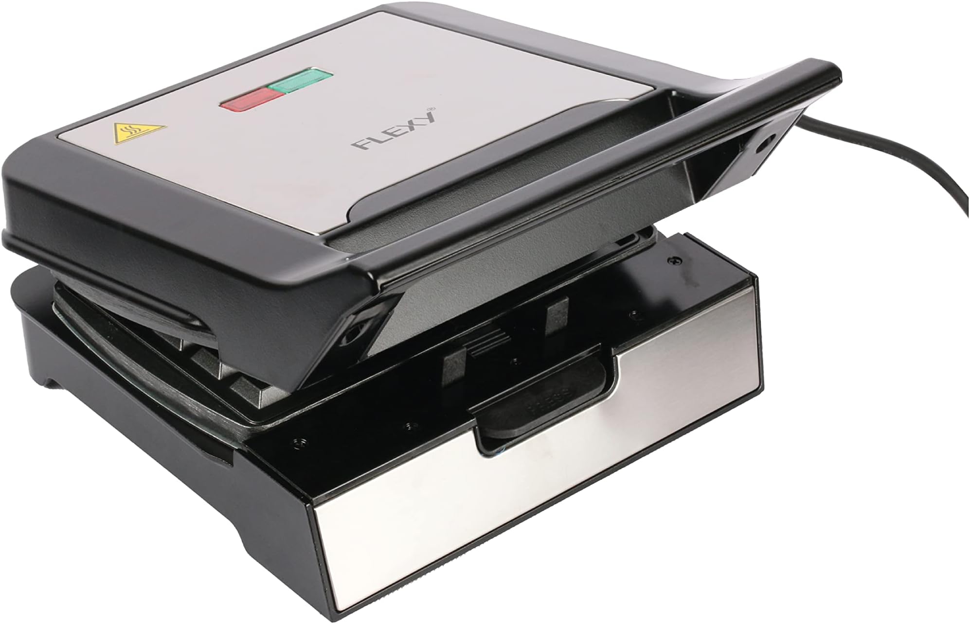 FLEXY 5-in-1 Snack Maker: Sandwich, Waffle, Grill, Donut, Pancake | Detachable Non-Stick Plates, Easy Clean | 800W Fast Heating | Stainless Steel & Plastic 2 year warranty