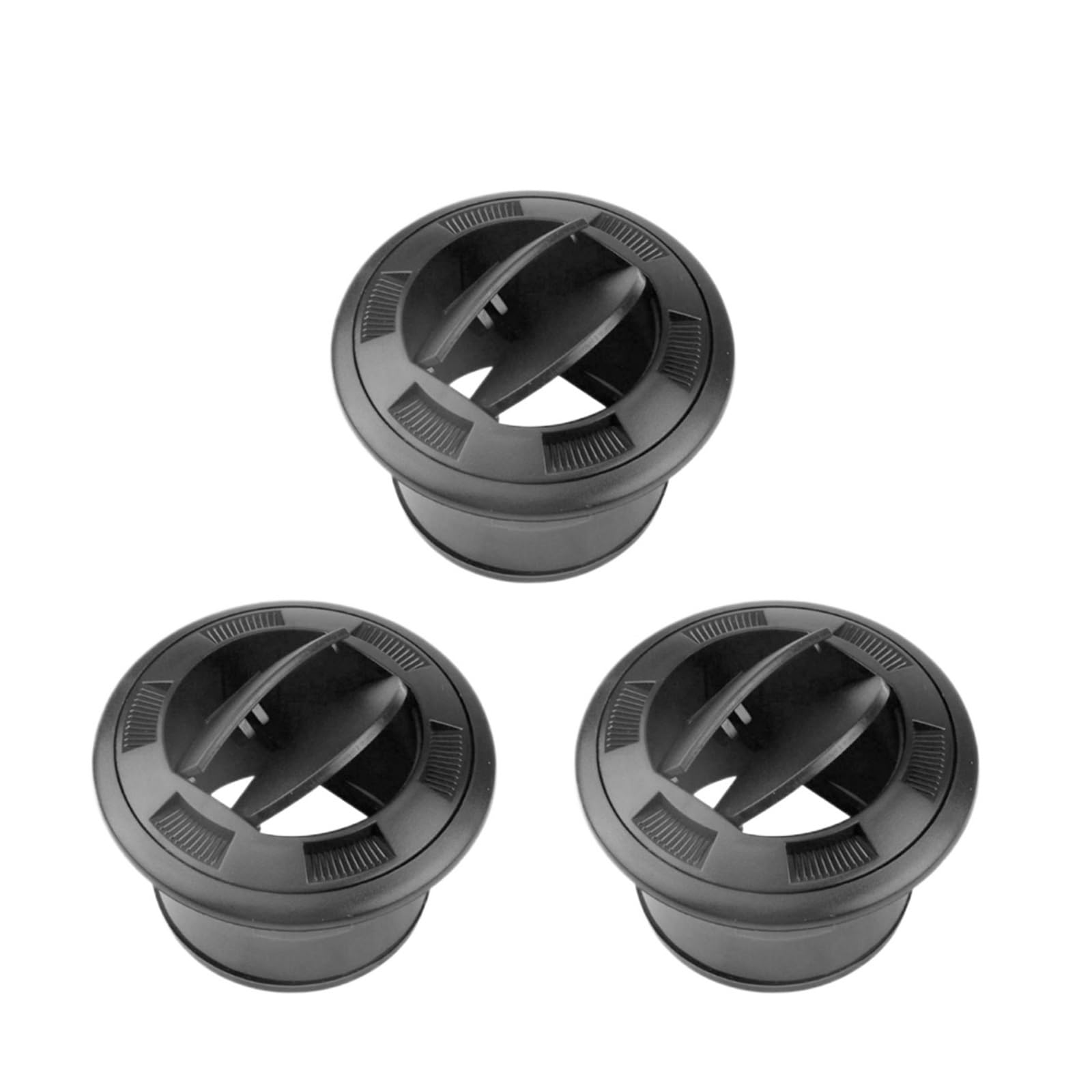 Dfgbapkbl Black 3Pc Car Heater Outlet Air Vent Black Closeable Rotatable 75Mm Air Outlet Heater For Bus Boat Auto Replacement Air-Conditioning(Black 3Pc)