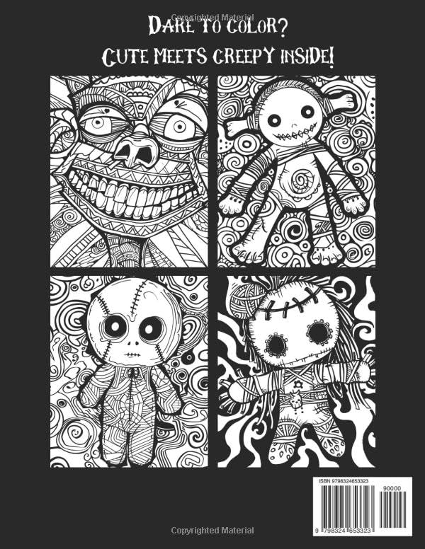 Cute Enchanted Creepy Voodoo Dolls Coloring Book for Adults: Dark Magic Gothic Fantasy Art, Black Witchcraft and Horror-Inspired Spooky and Scary ... Your Demon Dolls' Dark Side with Each Stroke! image 3