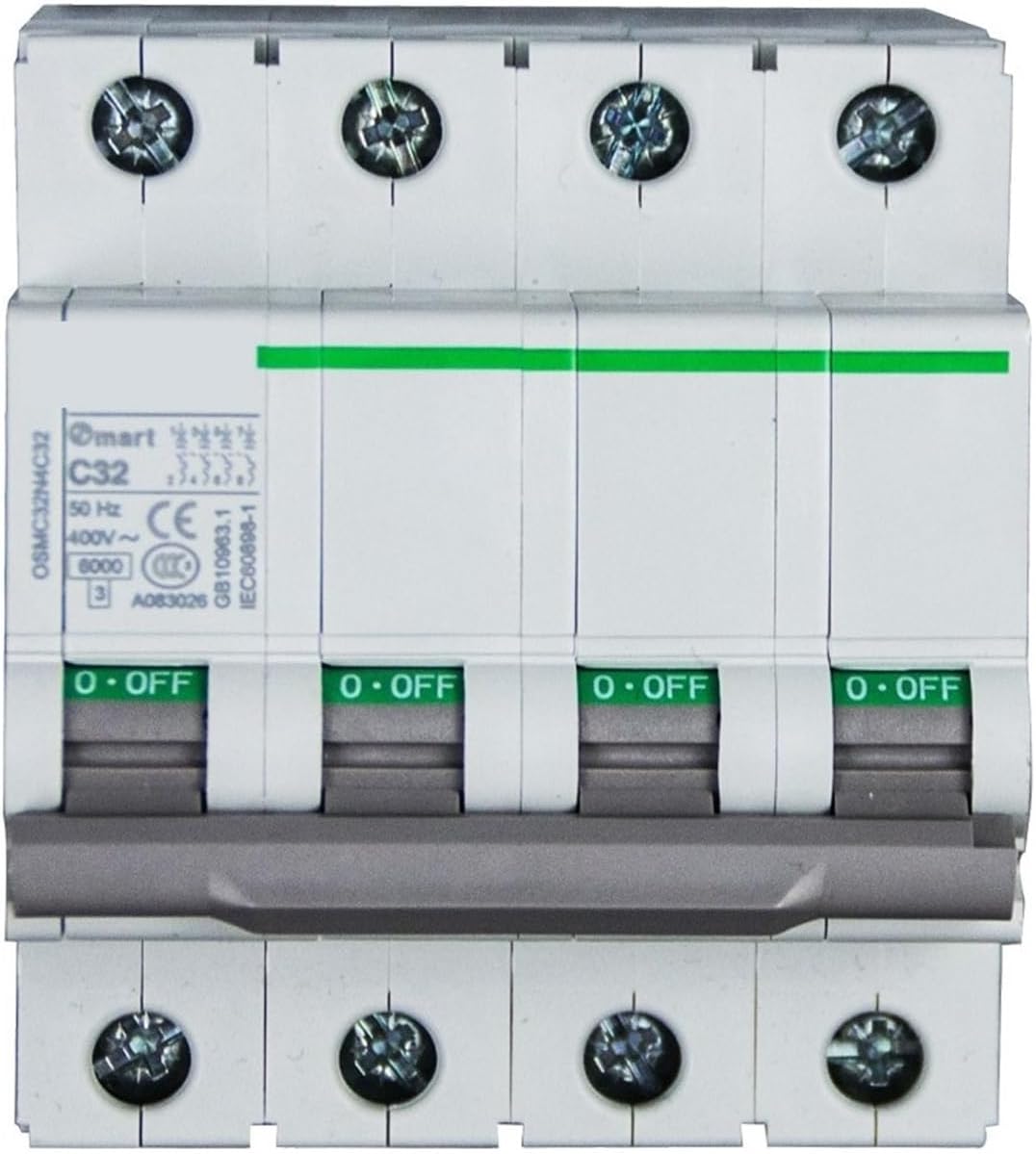 Miniature Circuit Breaker Type D 4P 63A 400V 50HZ 6KA Mini OSMC32N4C63 400VAC