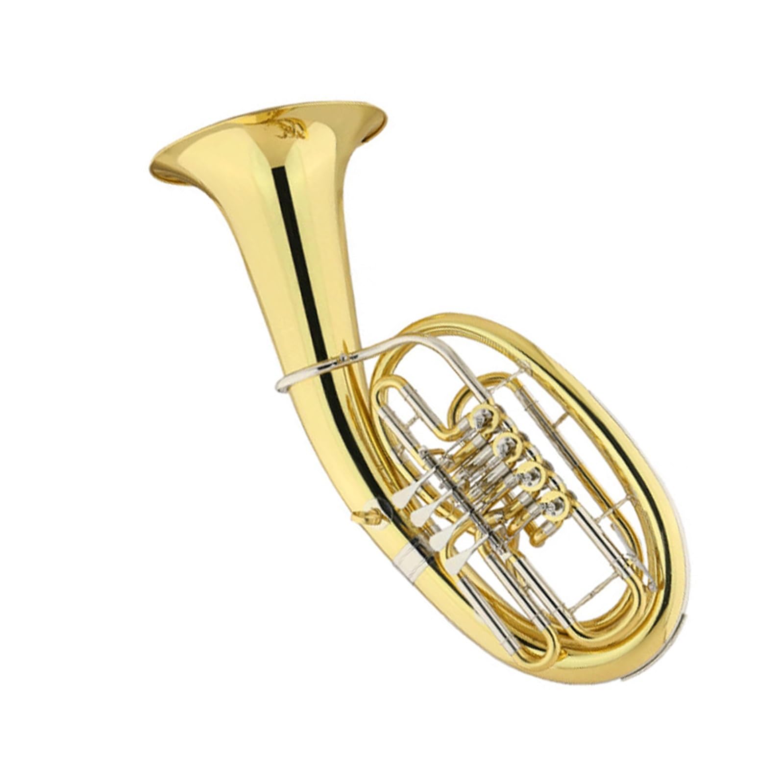 Instrumento de tuba Bombardino en si bemol instrumento chapado en oro