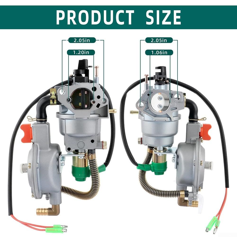 Kit de carburador de combustible dual de 4,5 kW a 10 kW para convertir a GLP y gas natural, apto para modelos de generadores comunes de otros fabricantes.