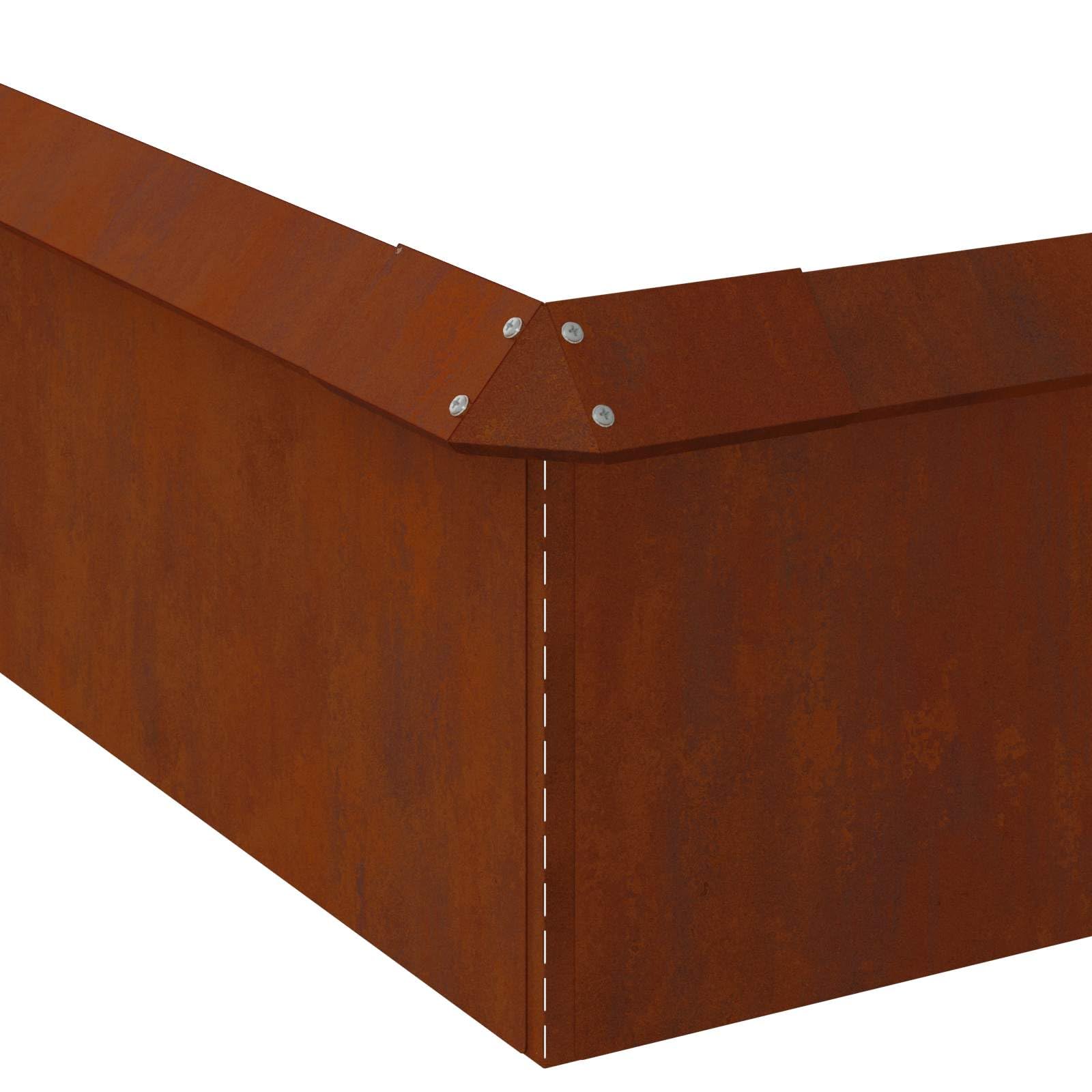 Metall Schneckenzaun 12 Stück, Gartenzaun Schnecken aus rostigem Wetterfeststahl, modernes Design für Außenbereich, einfache Montage mit Schraubendreher, langlebig
