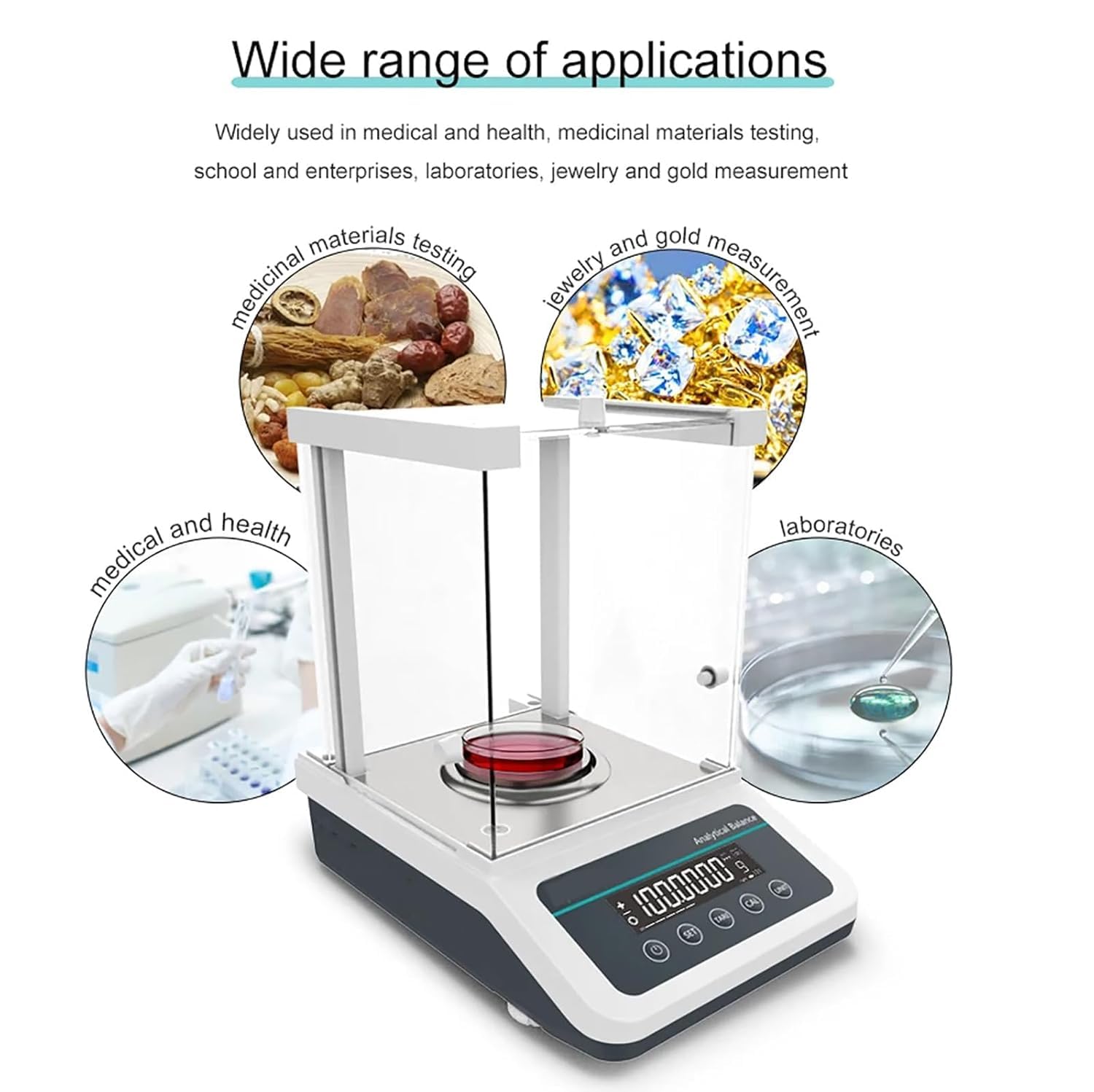 Básculas electrónicas de alta precisión de 0,01 g, básculas digitales de laboratorio, balanzas electrónicas analíticas de precisión, básculas for joyería, básculas de cocina, contadoras con pantalla L