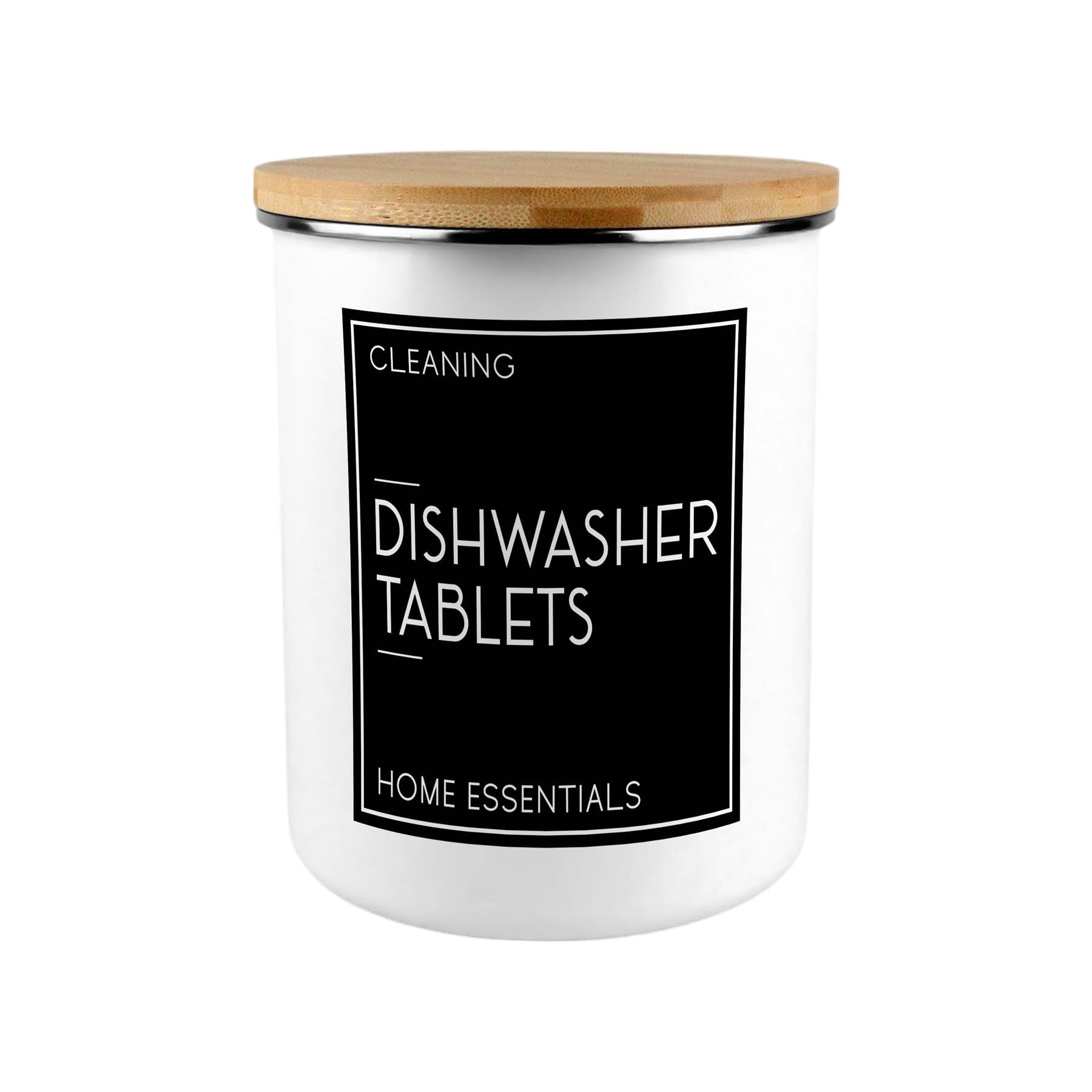 Inverted Minimalist Dishwasher Tablets Home Storage Canister - Ideal Home Gift