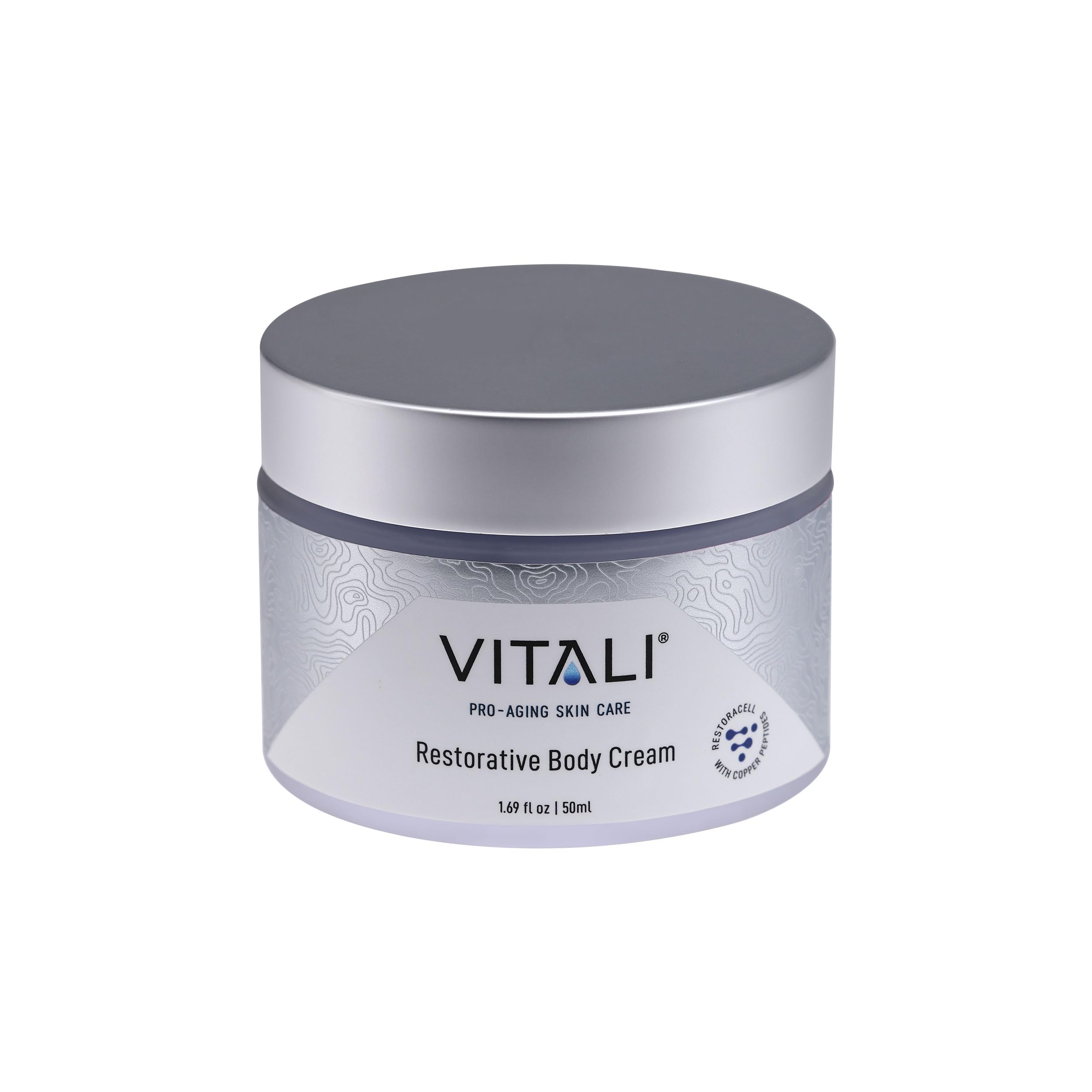 Vitali Restorative Body Cream with Copper Peptides: Advanced formula helps to diminish the appearance of fine lines and greatly improve overall texture. - 6 fl. oz.