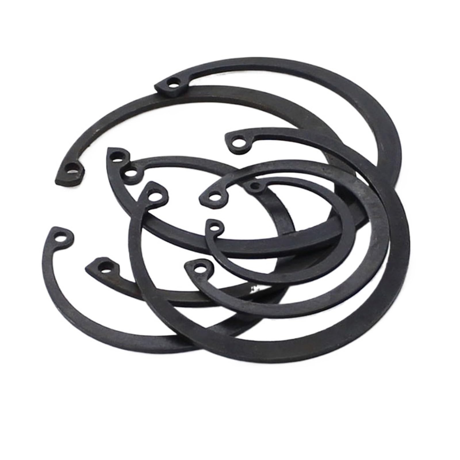 Arandela elástica de acero al carbono M42, M45 y M47 Mn65, DIN472, tipo C, retención a presión for anillo de retención interno de eje de 42, 45 y 47 mm.(M45)